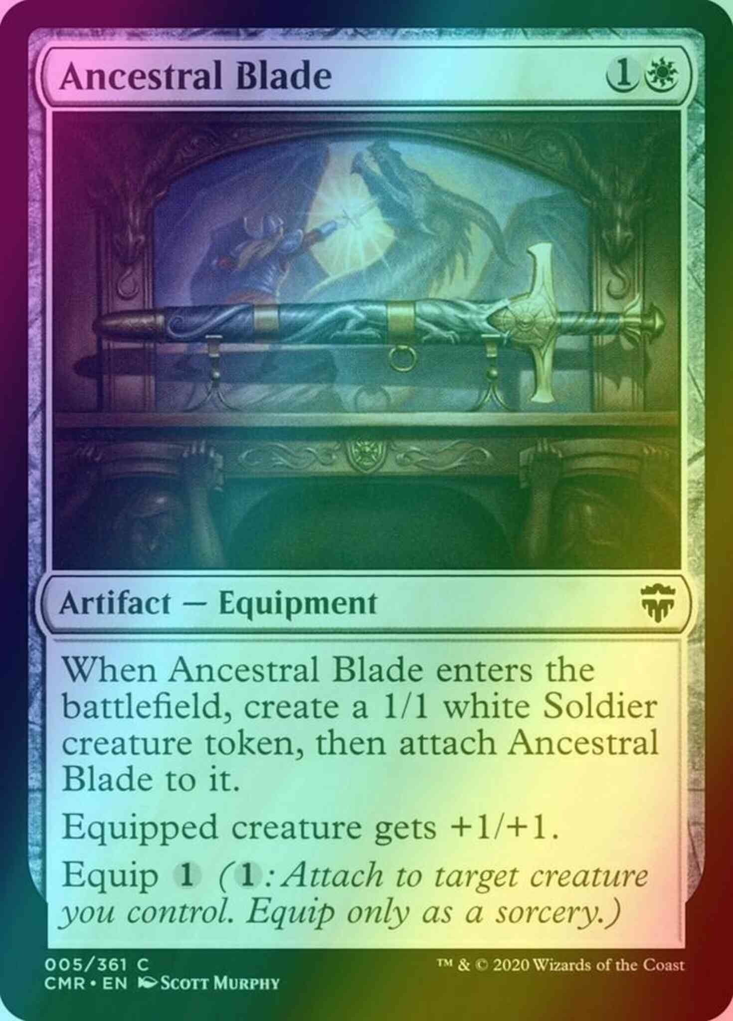 Ancestral blade 5 – Magic Ancestral Blade [5] [Commander Legends] [Foil]