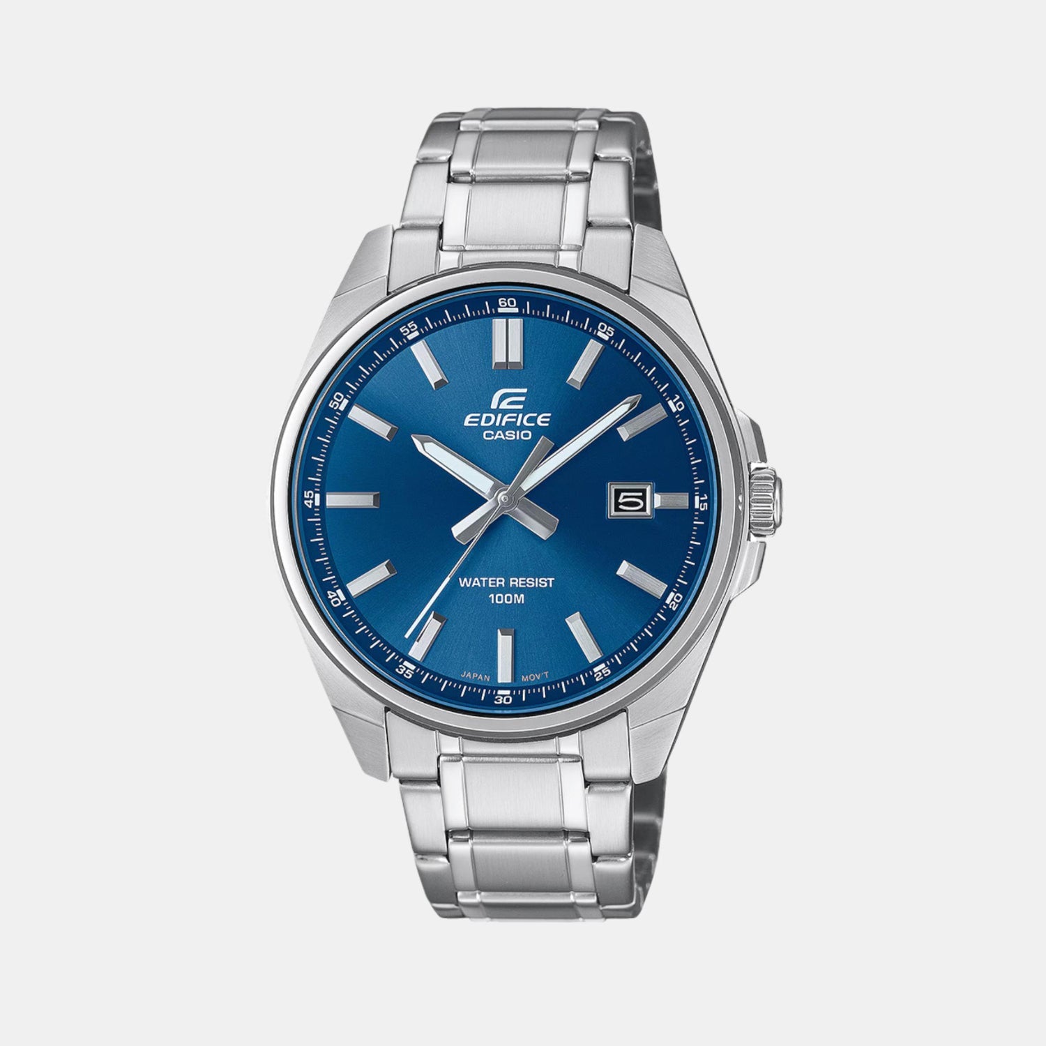 Casio Edifice Men Quartz Blue Dial Analog Stainless Steel Watch ED619