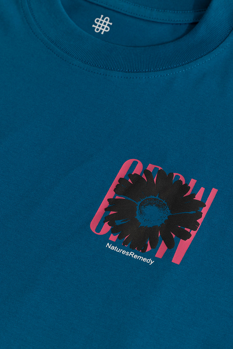 SNITCH Natures Remedy Blue Oversized T-Shirt - view 2