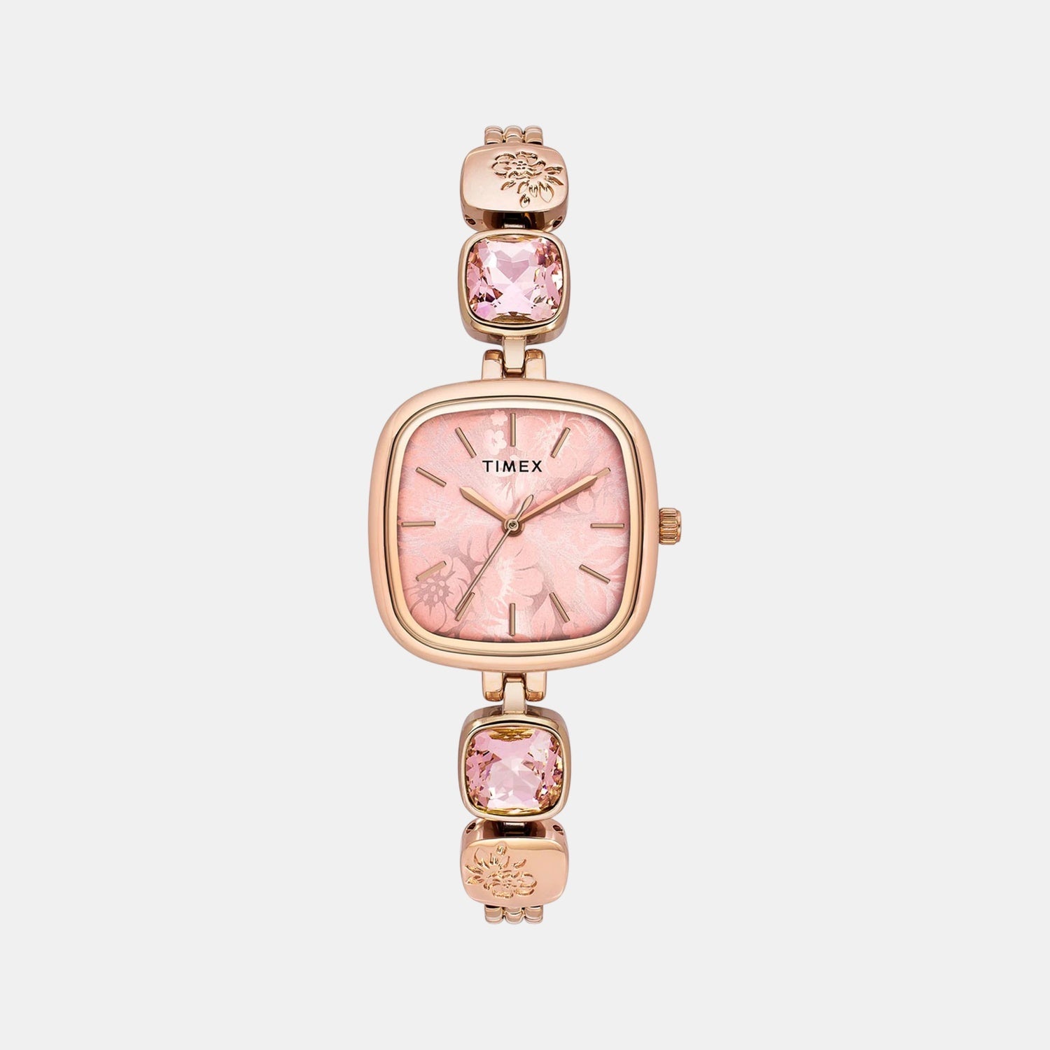Timex Fria Women Quartz Pink Dial Analog Brass Watch TWEL21002