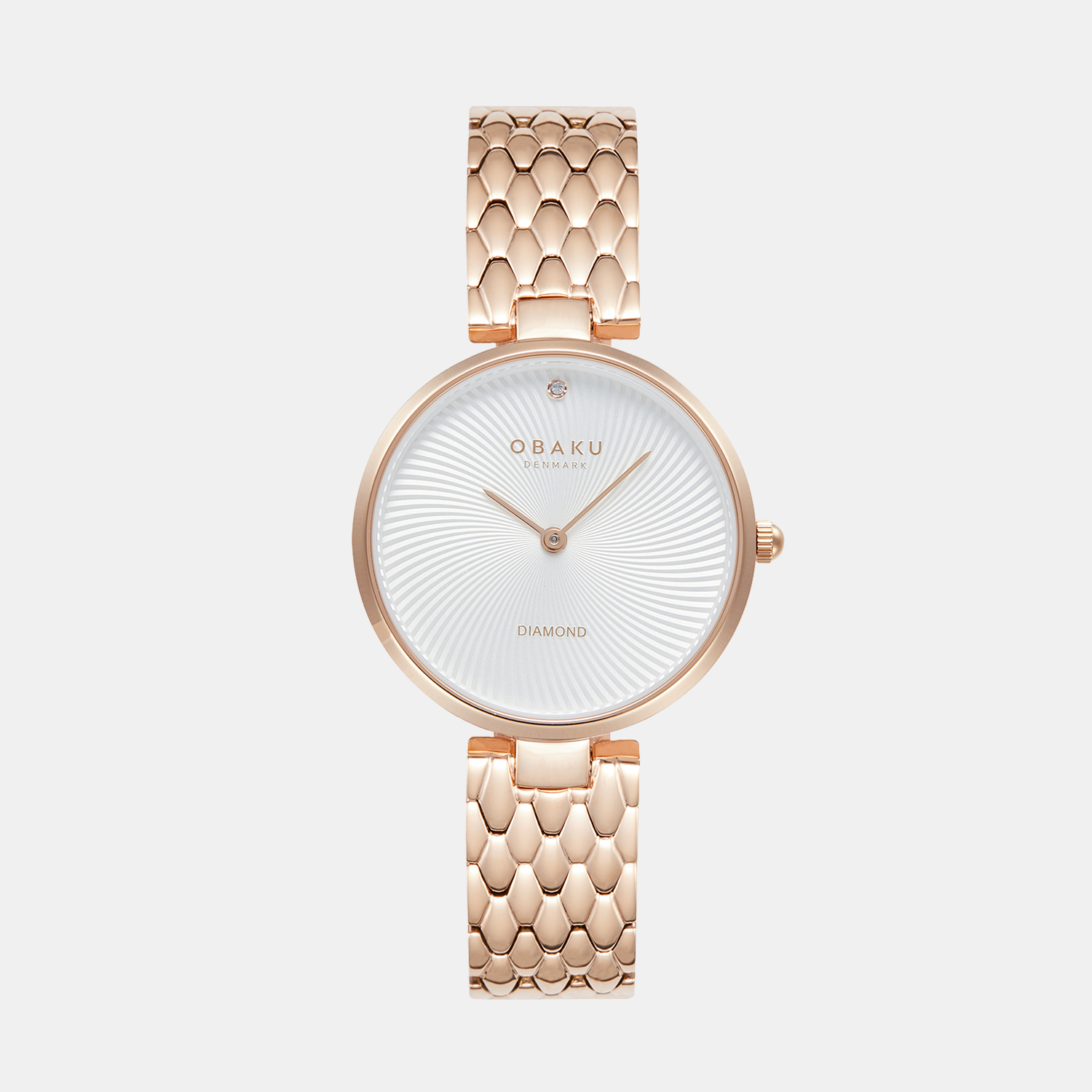 Obaku Diamant Fuchsia Women Quartz Silver Dial Analog Stainless Steel Watch V256LXVISV