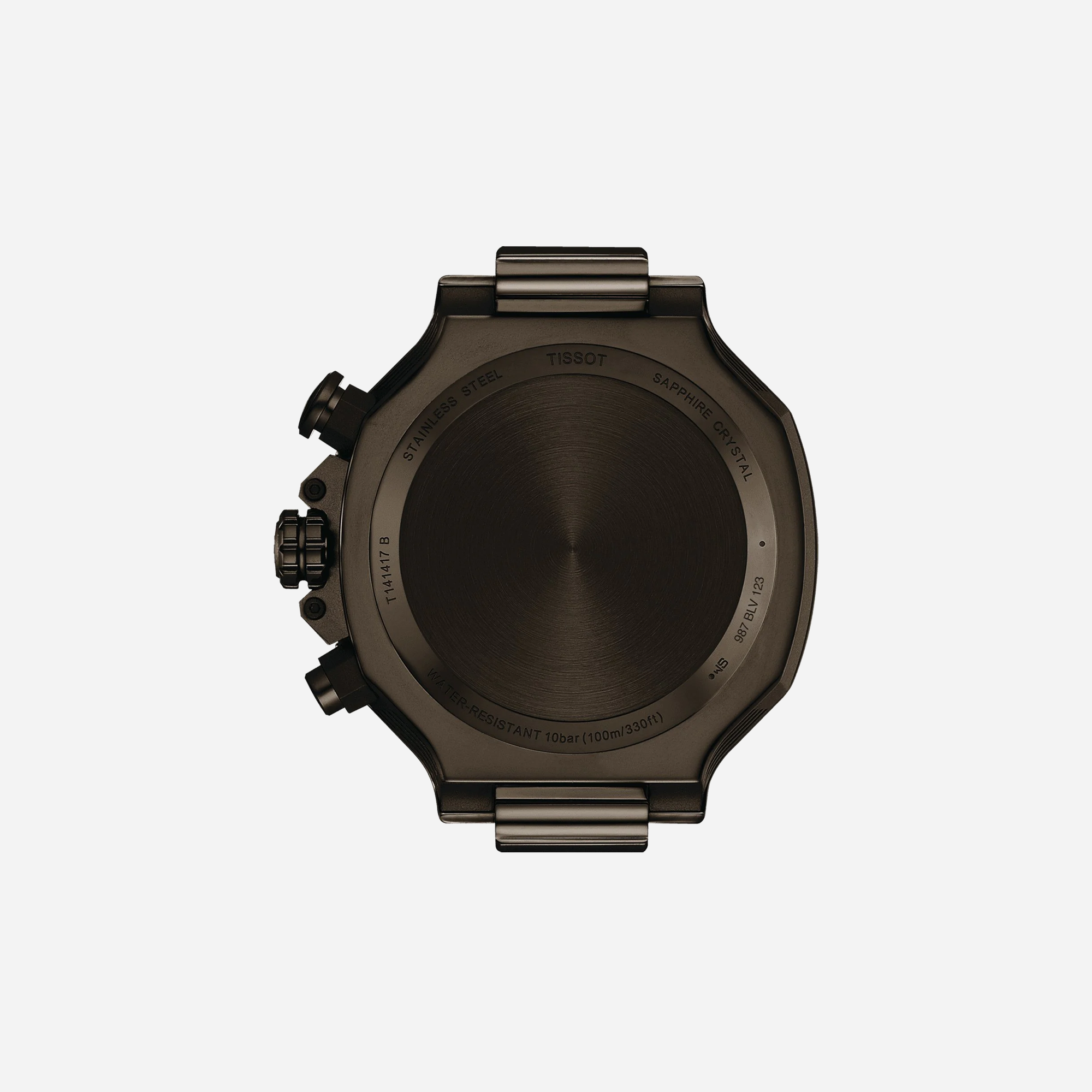 Tissot T-Race Dark Grey Dial 45mm Green Silicone Strap Quartz Chronograph Watch - view 2