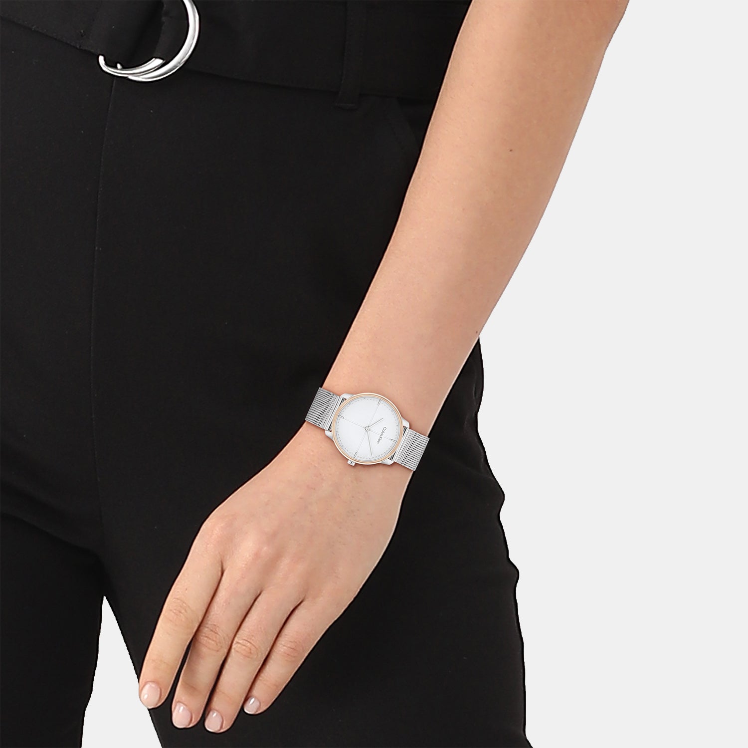 Calvin Klein Ck Iconic Unisex Quartz Grey Dial Analog Mesh Watch 25200157 - view 4