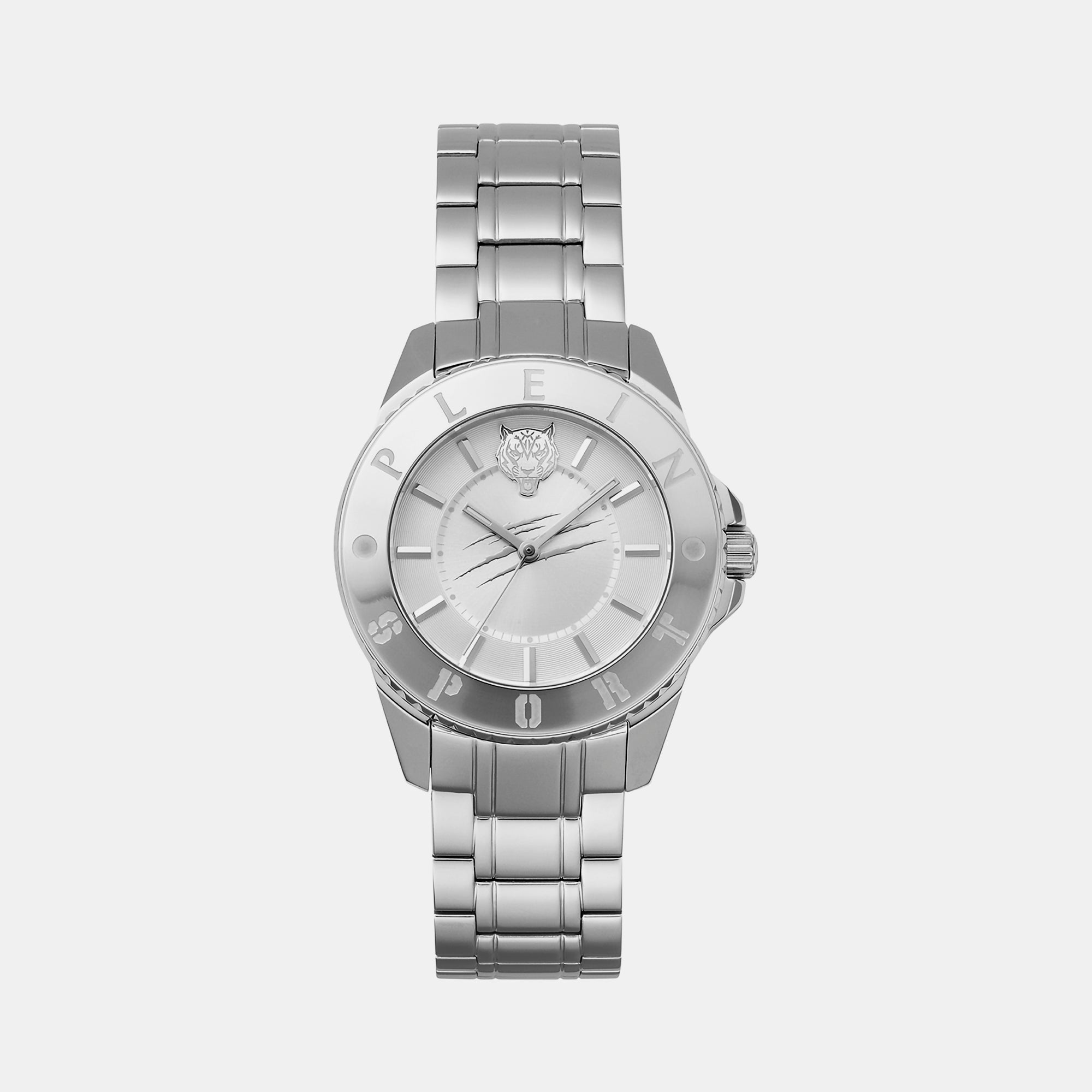 Plein Sports Glam Women Quartz Silver Dial Analog Stainless Steel Watch PSKBA0623