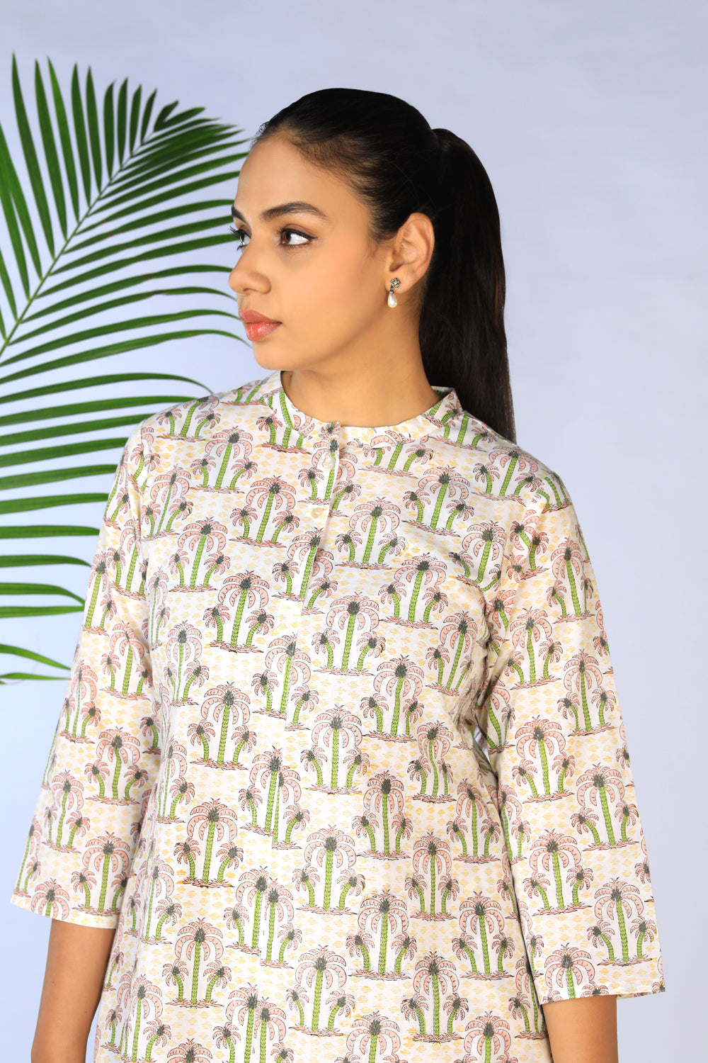Kalanjali Ethnics Hand block printed cotton cord set - view 2