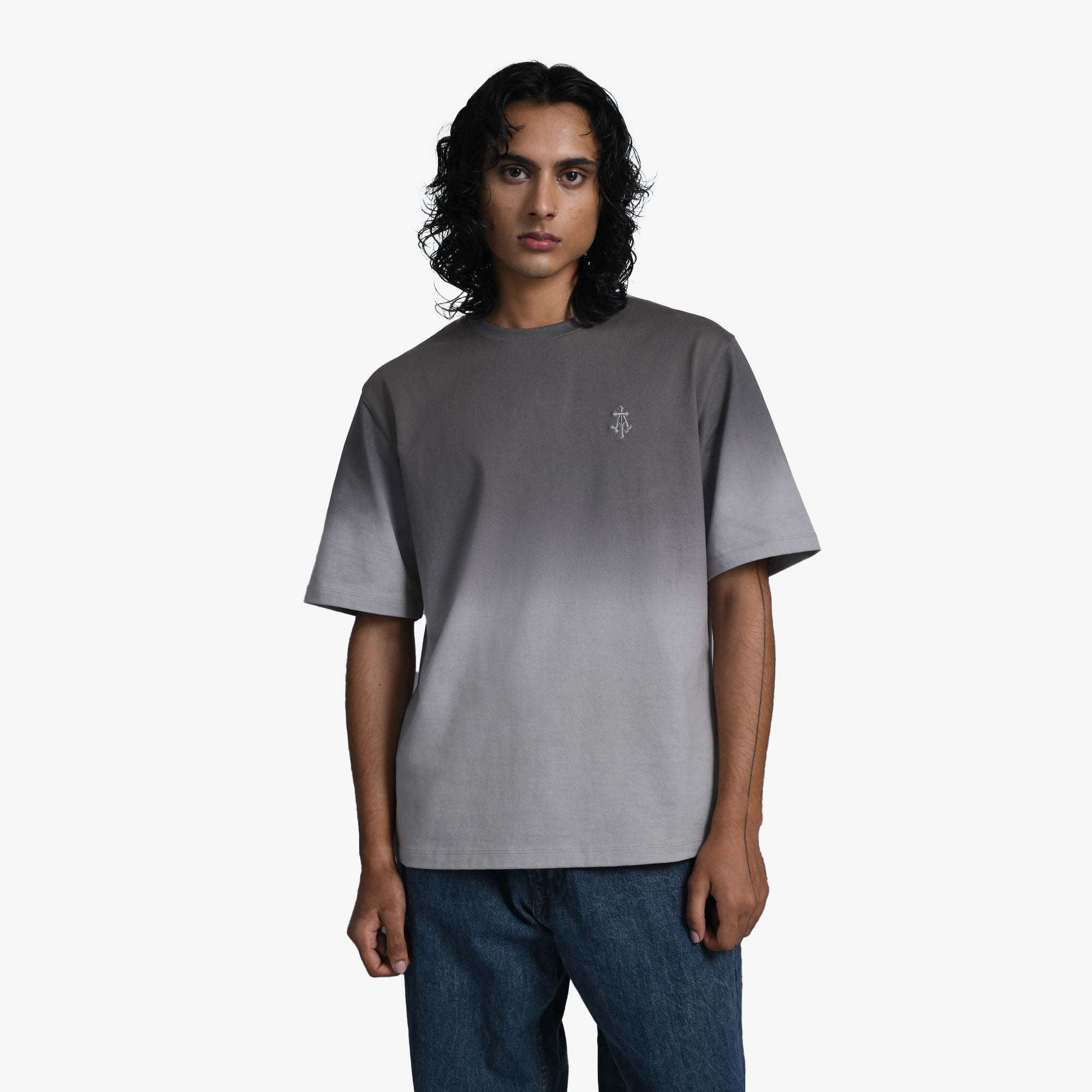 Almost Gods | Alpha Cross Tee In Dip { Dye Grey
