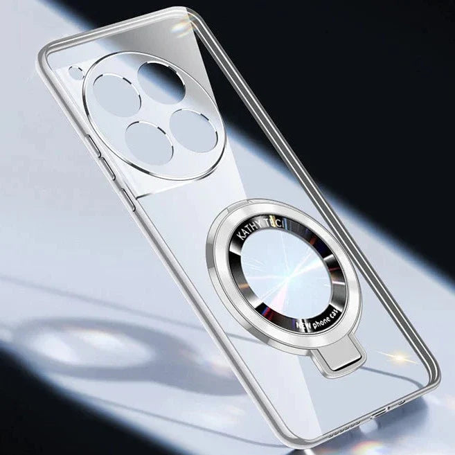 Million Cases OnePlus 9 Pro Transparent Electroplated Rotating Stand Case