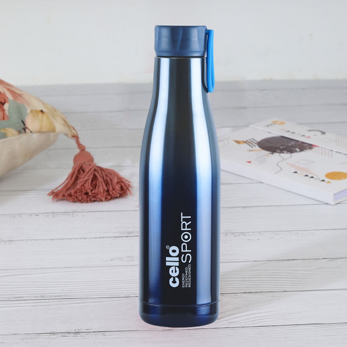 Cello Dazzle Flask, Vacusteel Water Bottle, 800ml