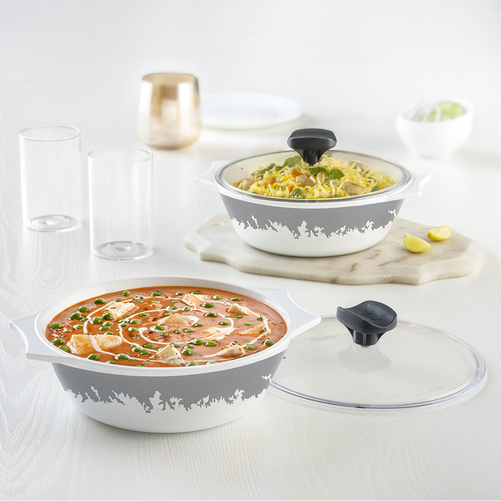 My Borosil Larah by Borosil Silver Luna Casserole Set