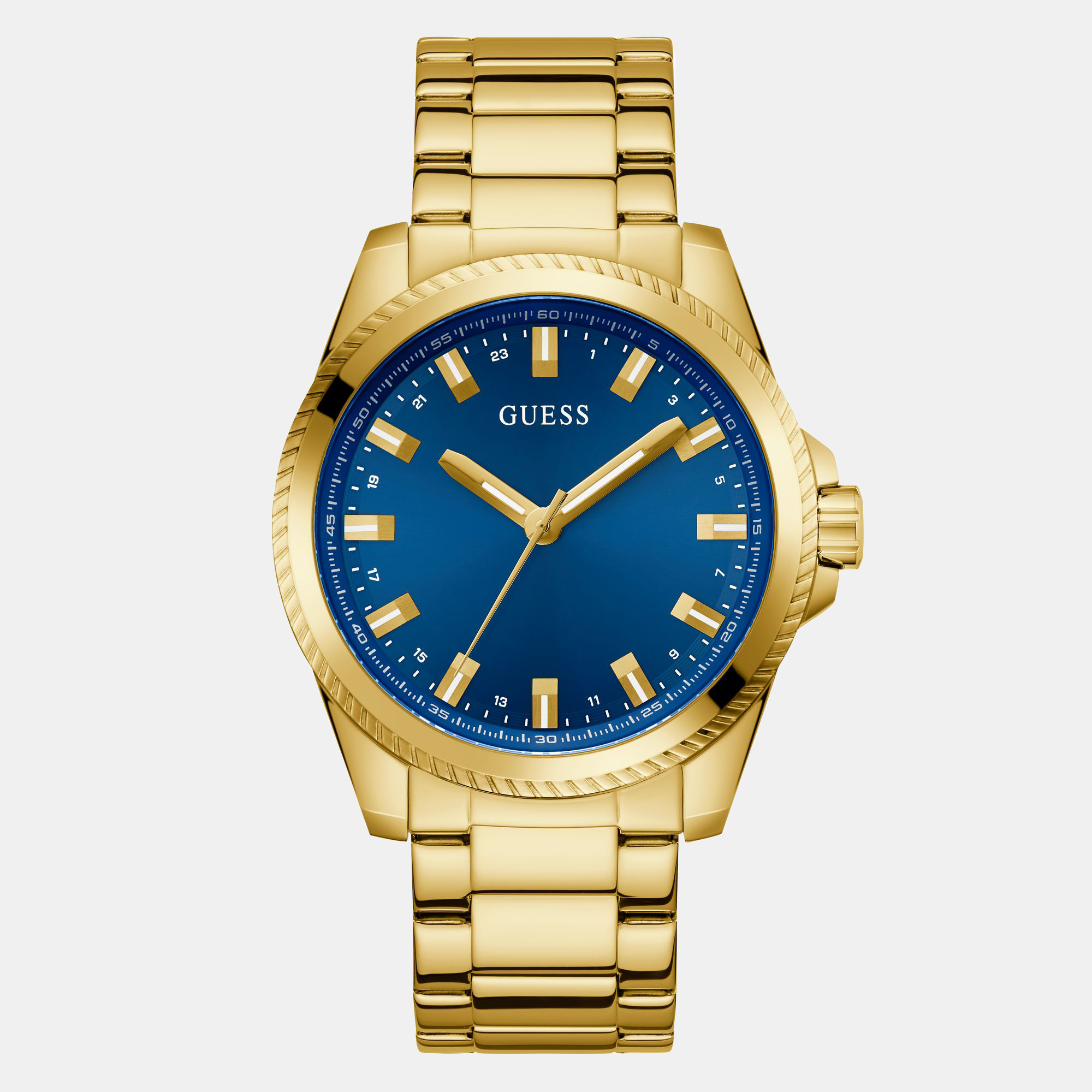 Guess Champ Men Quartz Blue Dial Analog Stainless Steel Watch GW0718G2