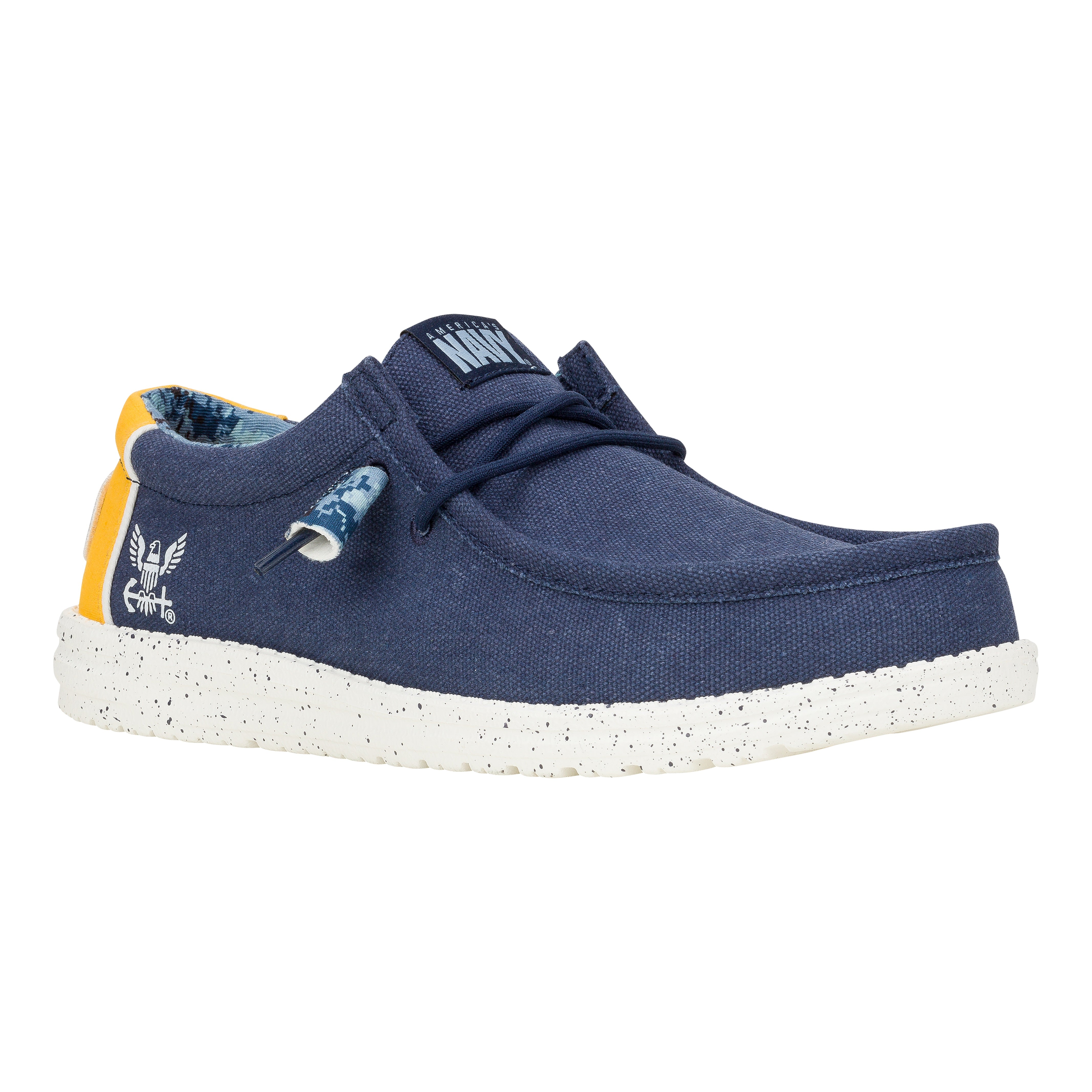 HEYDUDE shoes Wally US Navy 2 - Navy/Yellow – Men's - view 7
