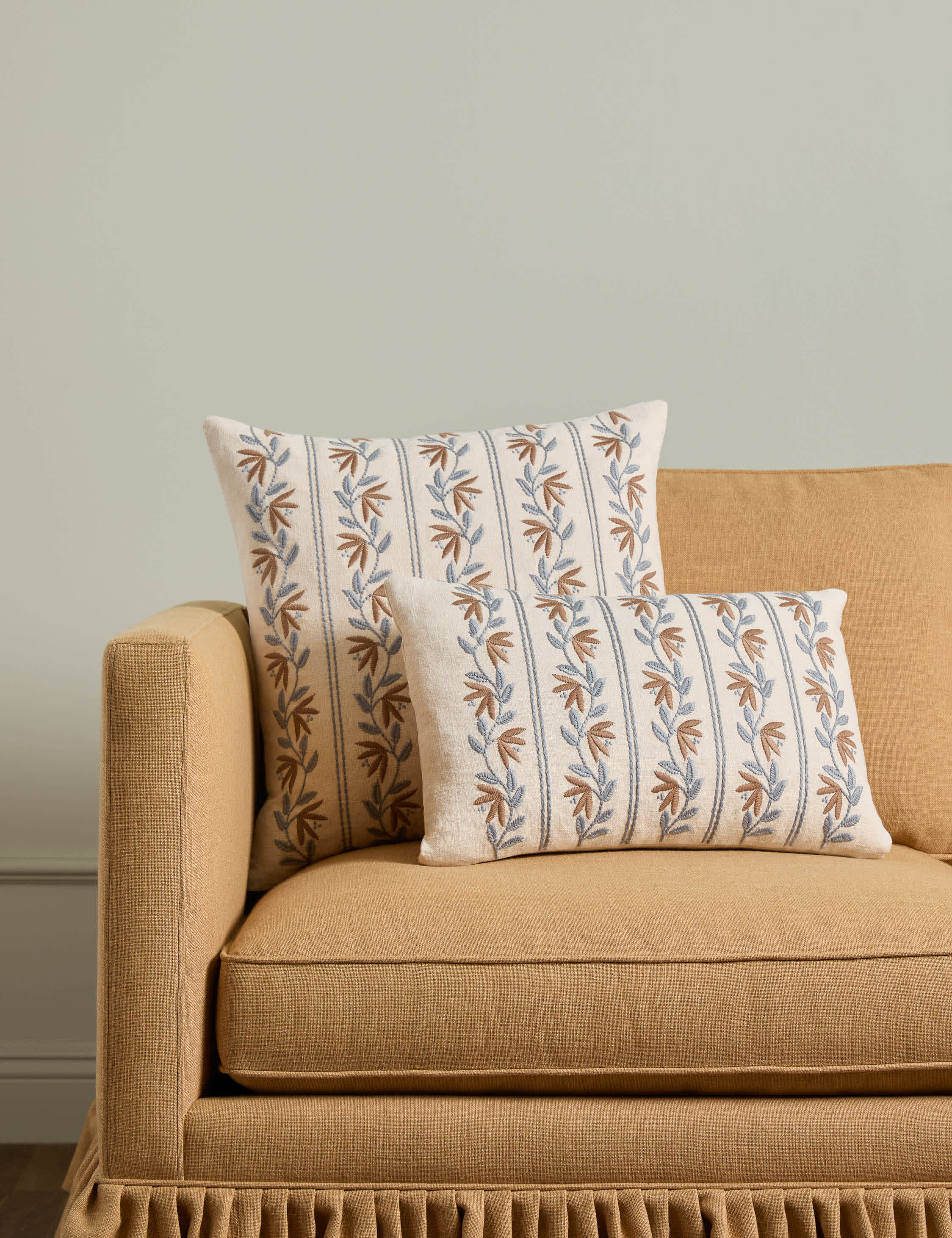 Lulu and Georgia Tremaine Embroidered Pillow
