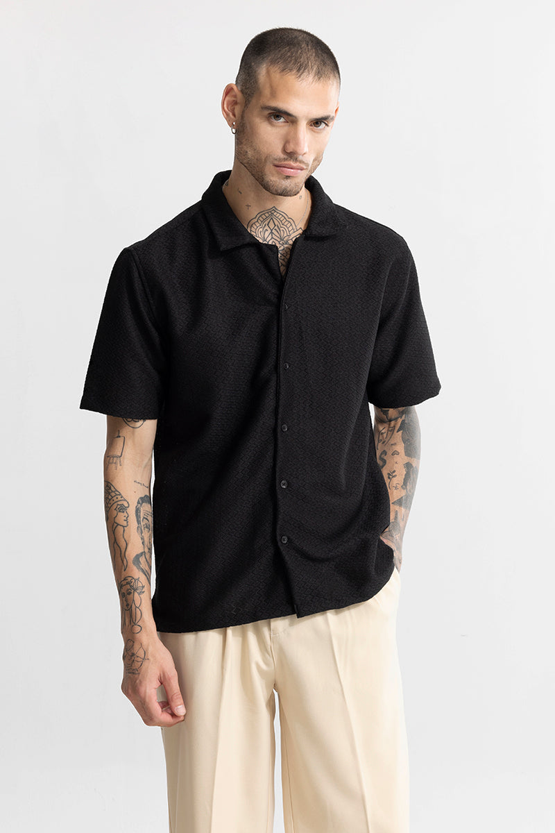 SNITCH Nector Jet Black Hakoba Shirt - view 5