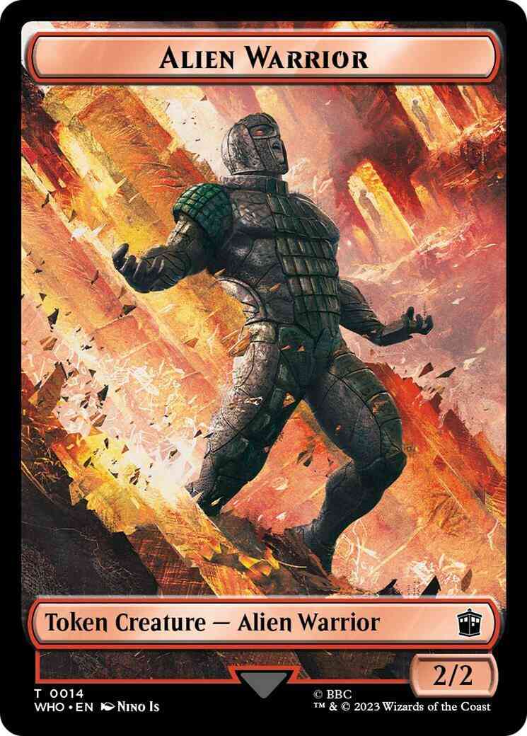 Magic Alien Warrior Token (14) // Food Token (27) [Universes Beyond: Doctor Who: Tokens] [Non-Foil]