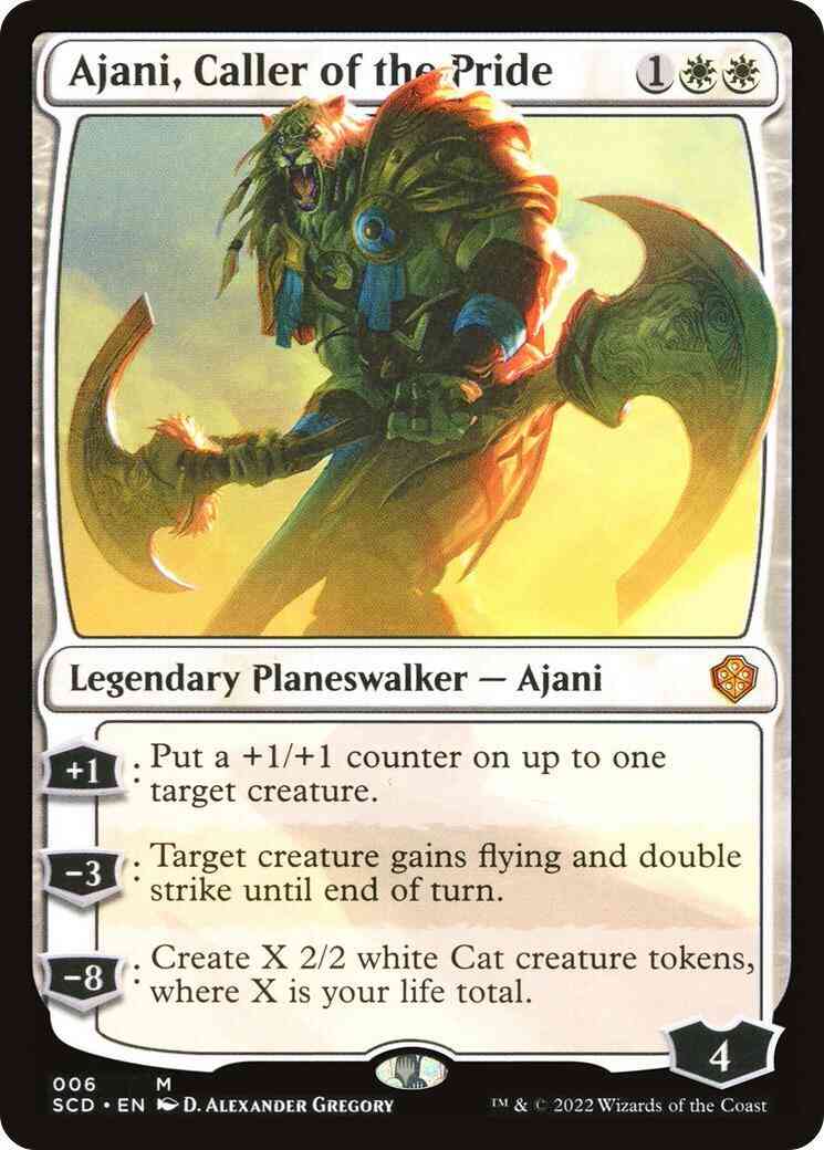 Pride 6 starter – Magic Ajani, Caller of the Pride [6] [Starter Commander Decks] [Non-Foil]