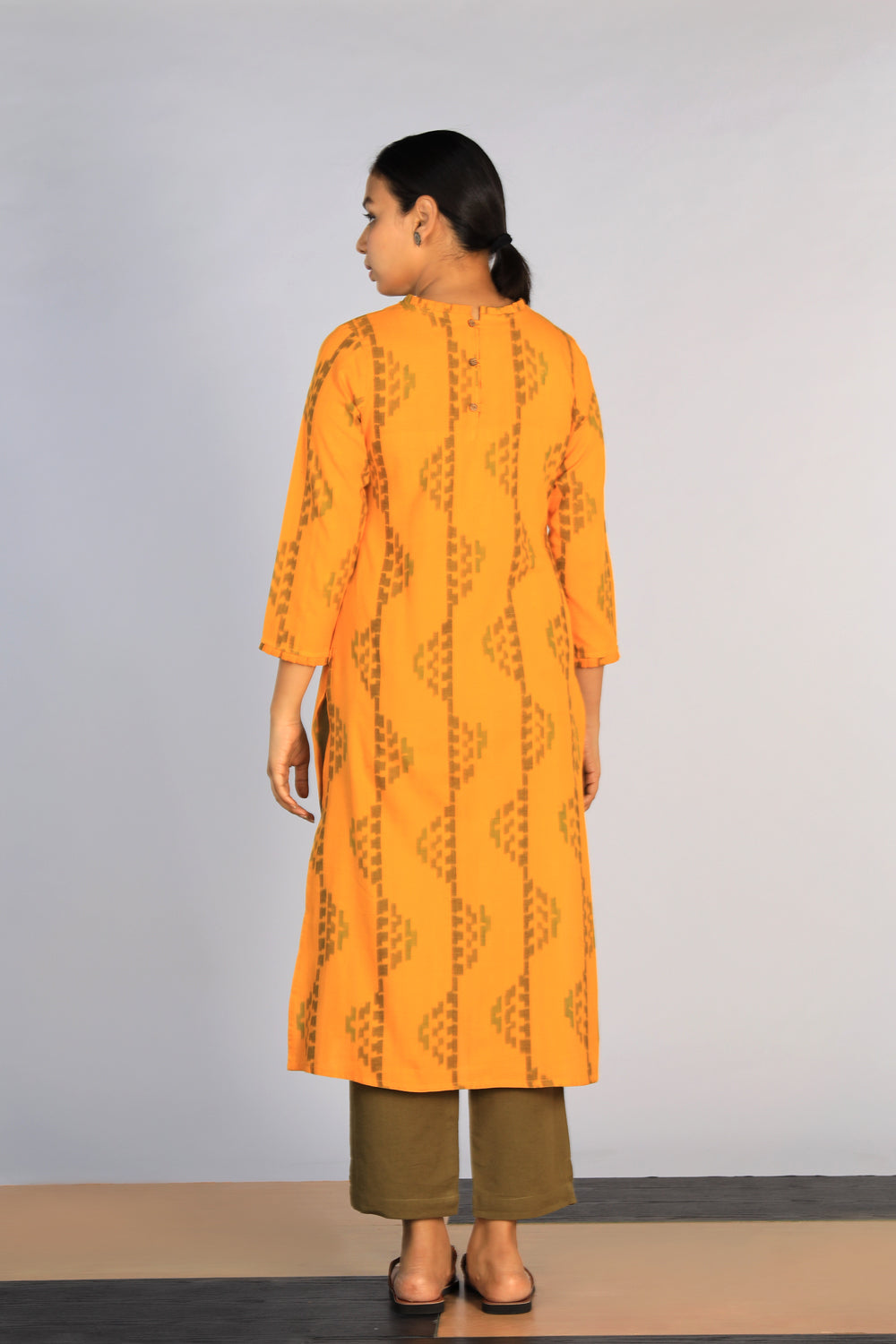 Kalanjali Ethnics Cotton Pochampally Ikat kurti - view 7