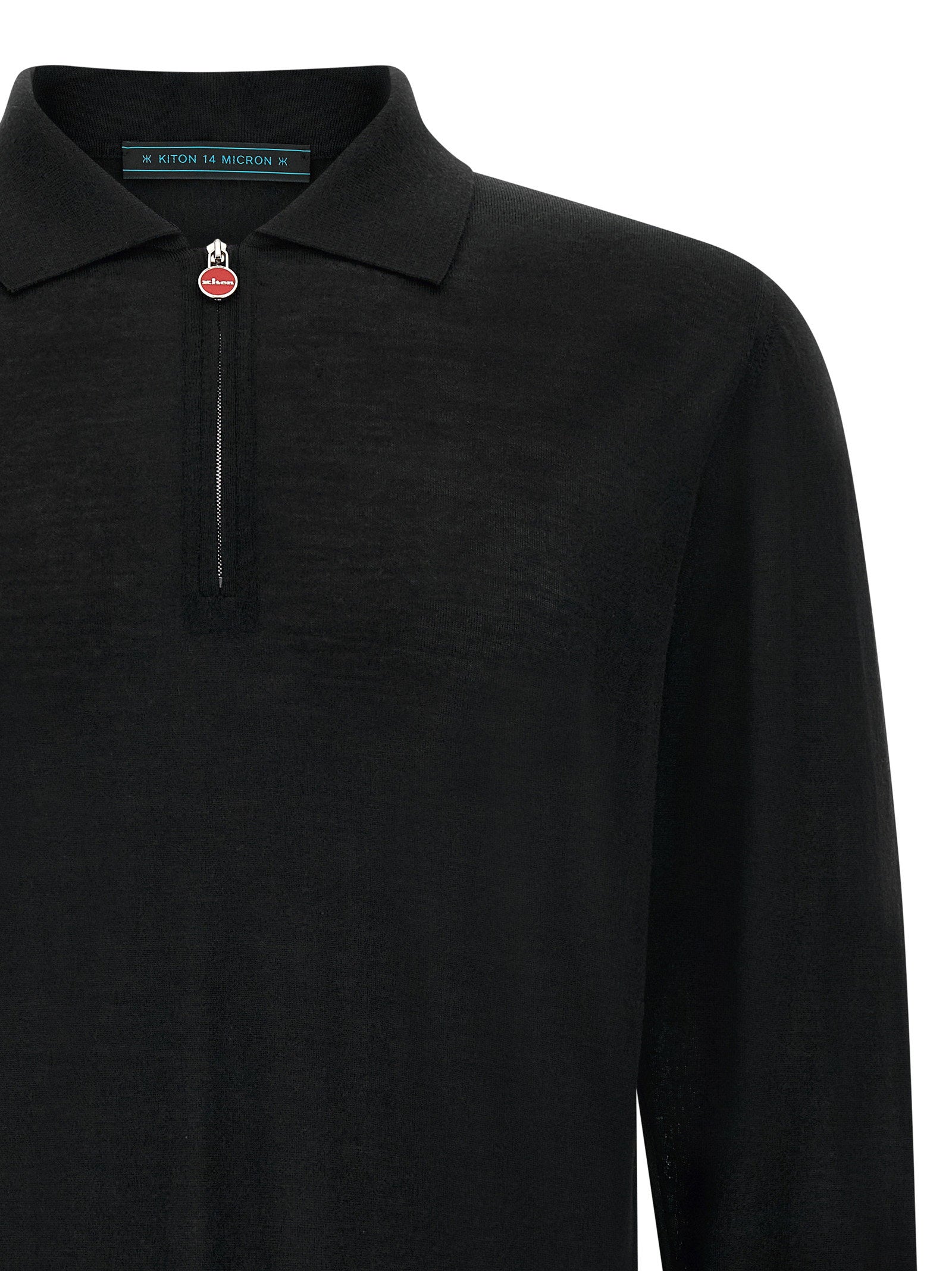 Kiton Wool Polo Shirt 14 Microns – 100% wool - view 3