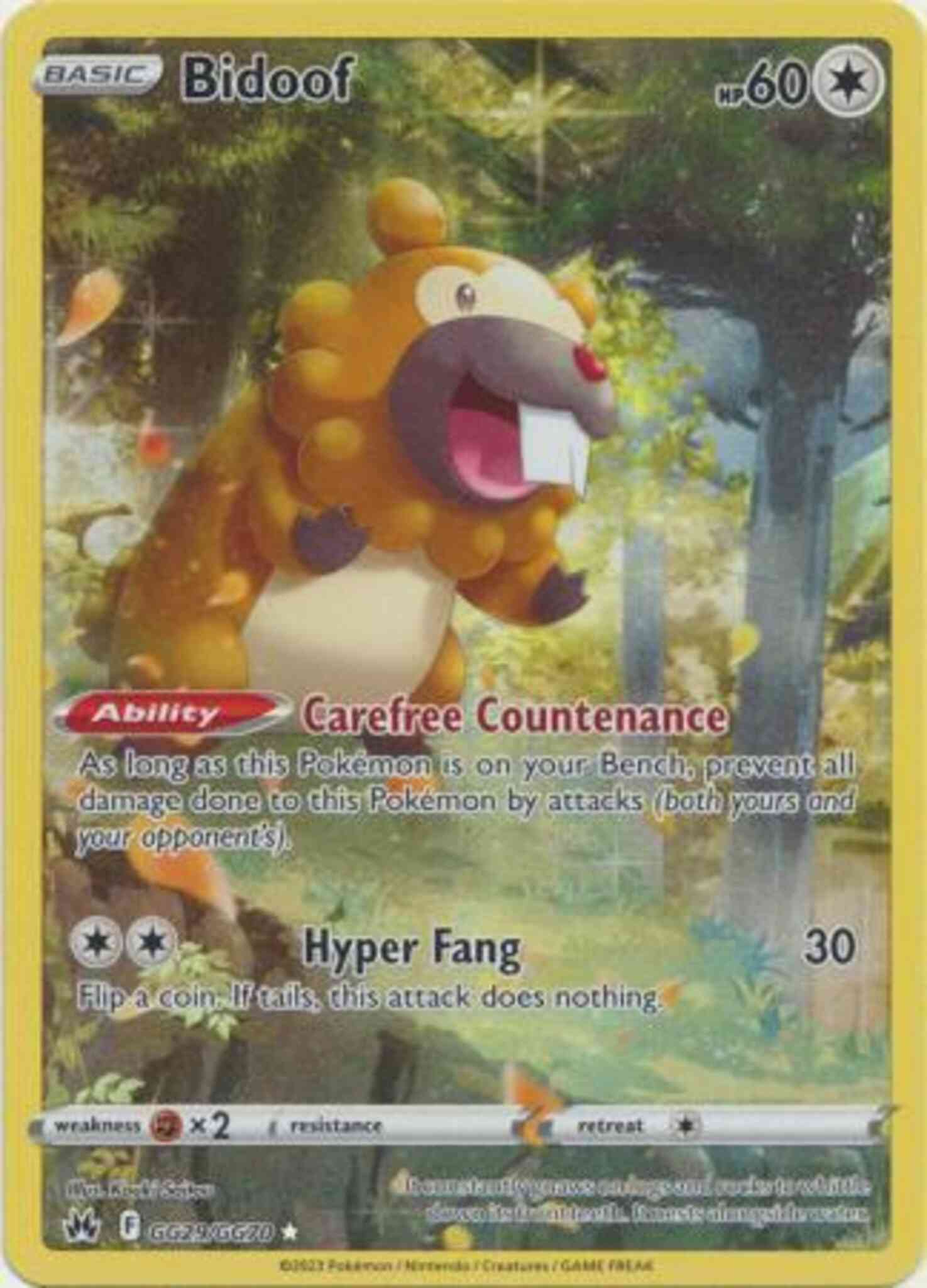 Rare holo swsh125gg-gg29 – Pokémon Bidoof - GG29/GG70 - Rare Holo [swsh125gg-GG29] [Ultra]