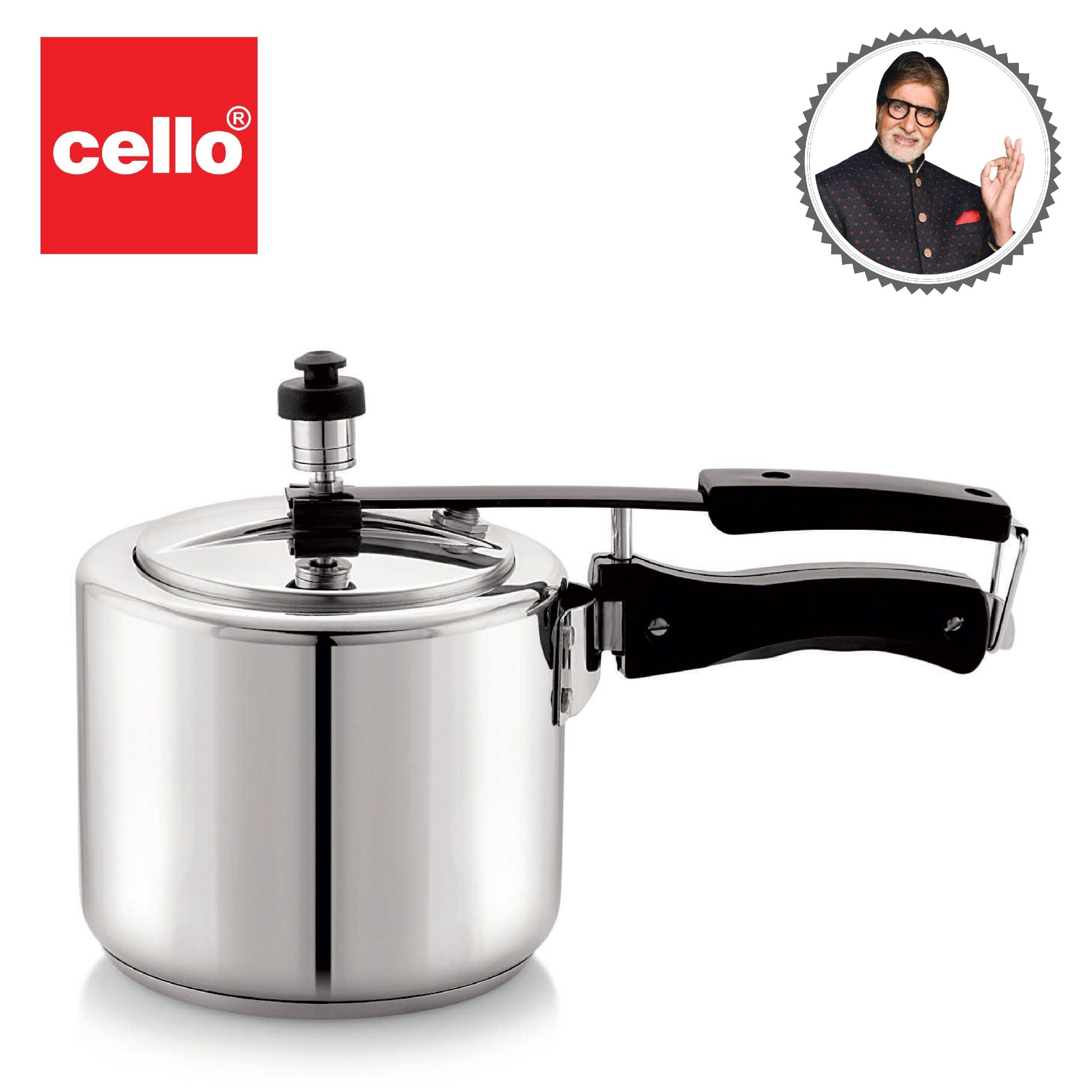 Cello Chef Impact Bonded Stainless Steel Tri-Ply Bottom Pressure Cooker Inner Lid - view 13