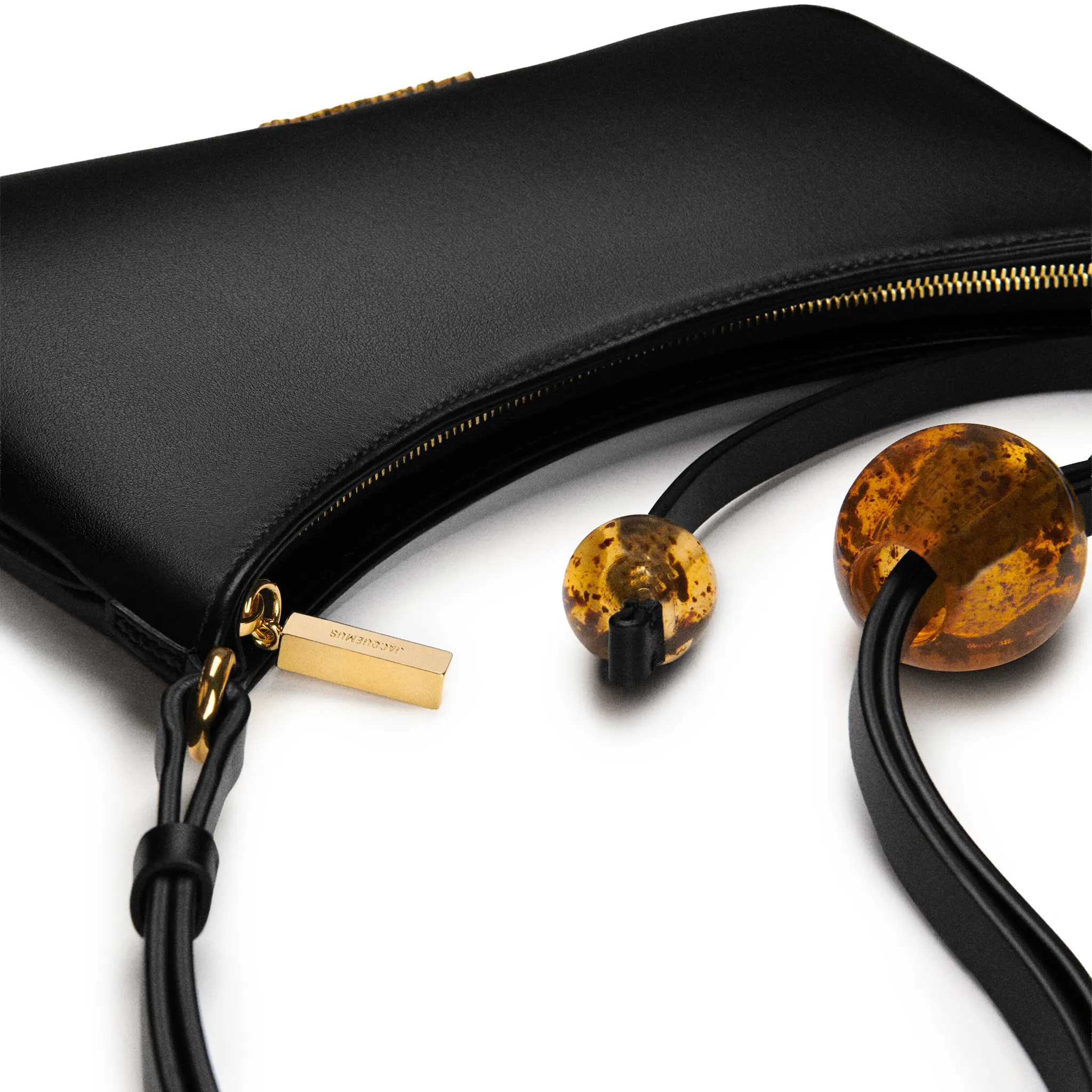 Jacquemus Les Classiques The Bisou Perle Beaded Black Shoulder Bag - view 5