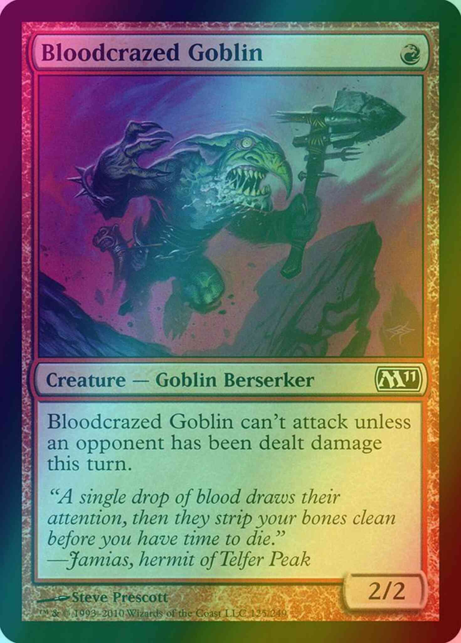 Goblin 125 magic – Bloodcrazed Goblin [125] [Magic 2011] [Foil]