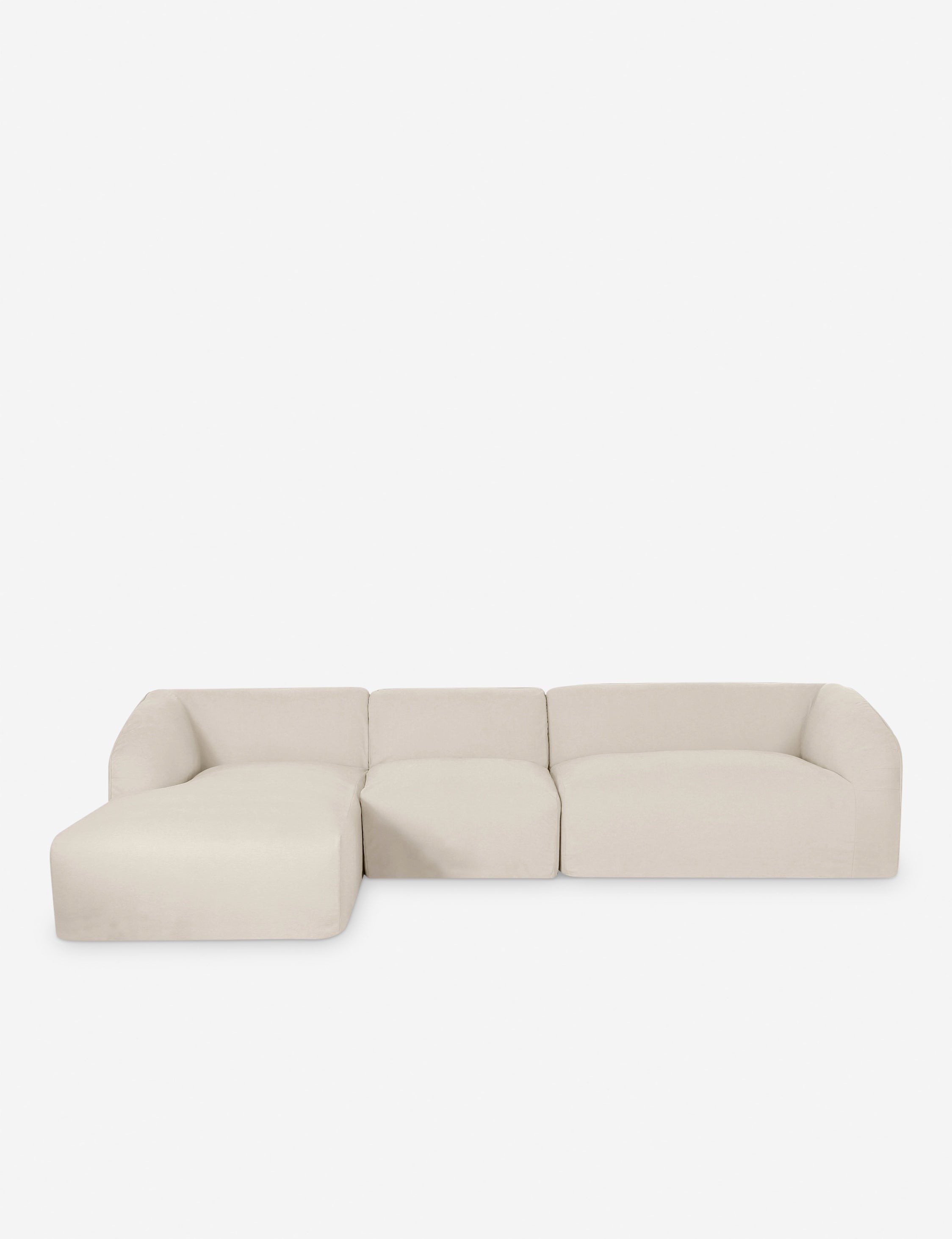Lulu and Georgia Maddox Modular 3-Piece Chaise Sectional Sofa