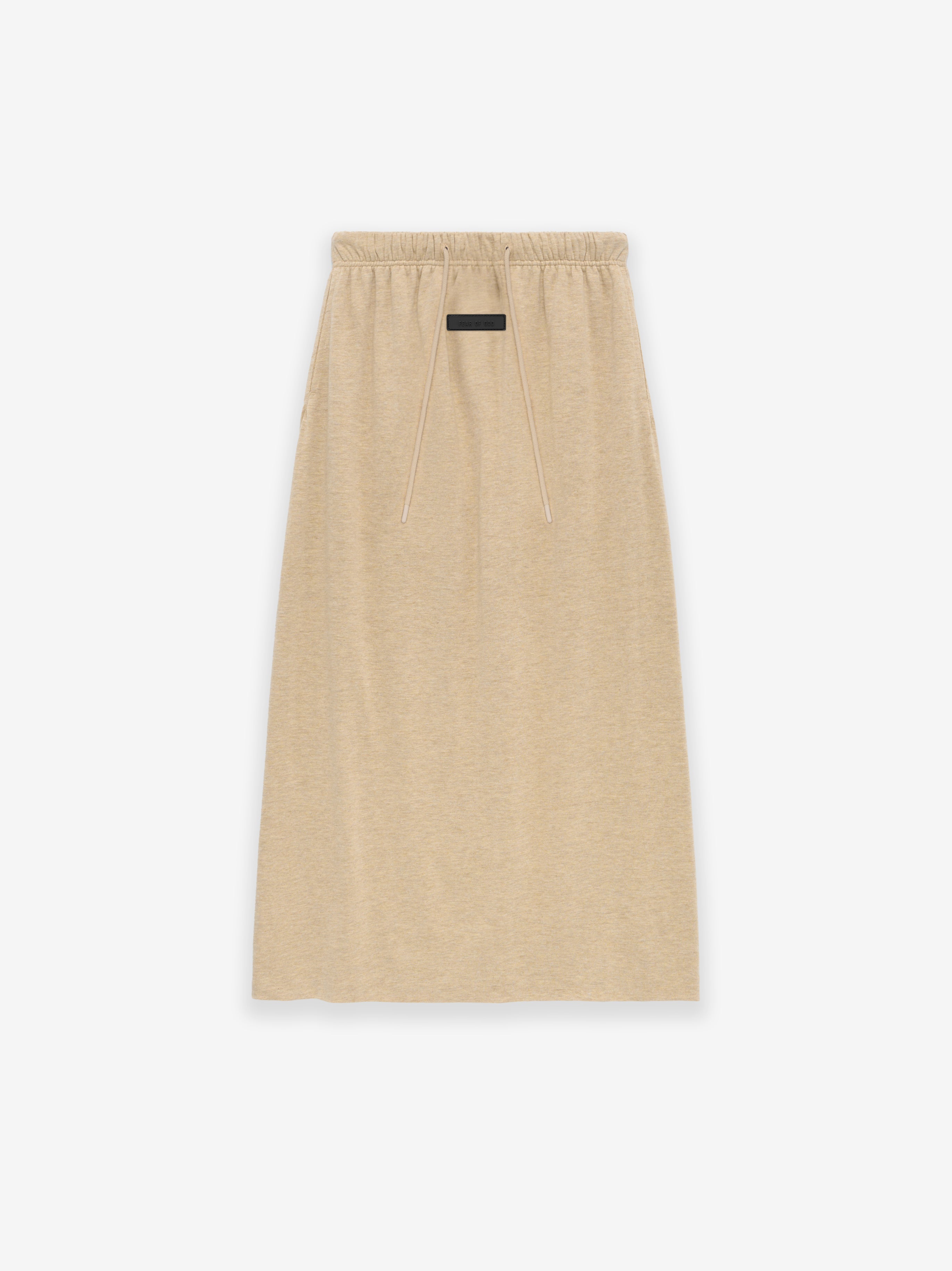 ESSENTIALS Womens Jersey Skirt – Gold Heather