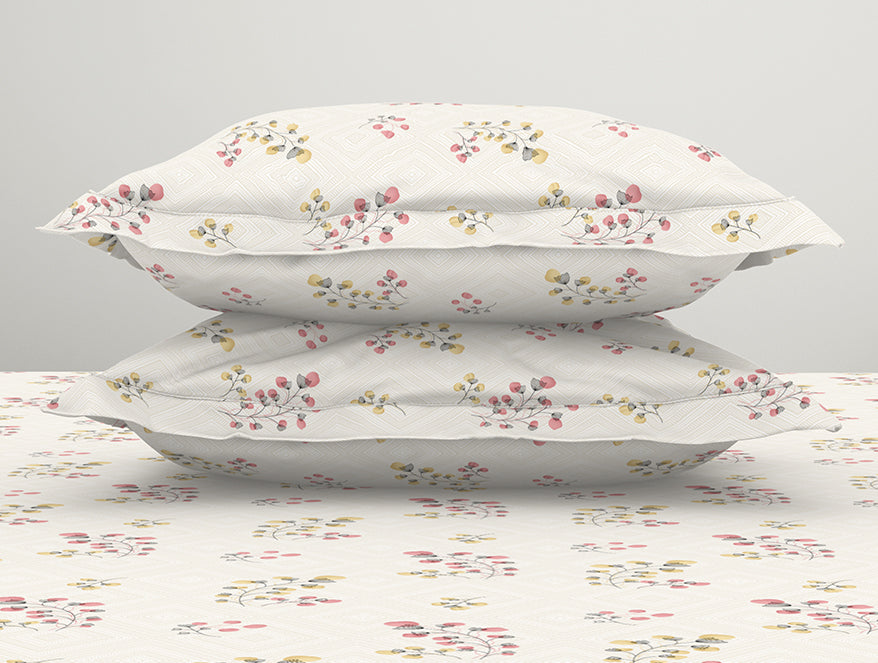 Spaces India Floral Grey Polycotton Fitted King Harmony - By Welspun - view 5