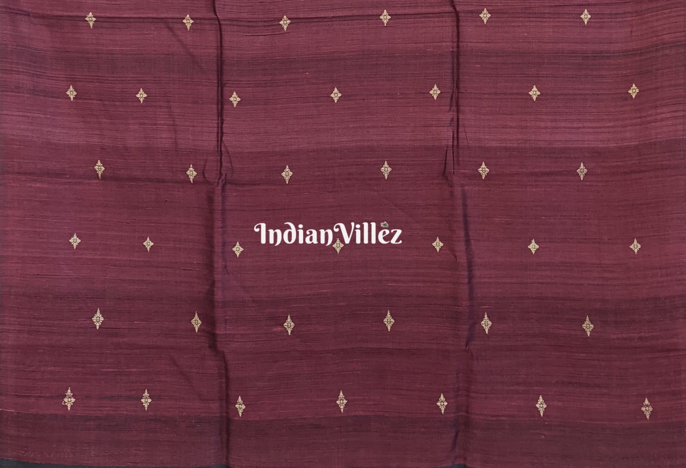 IndianVillèz Chandan Color Gopalpur Tussar Silk Saree with Lotus Anchal - view 4