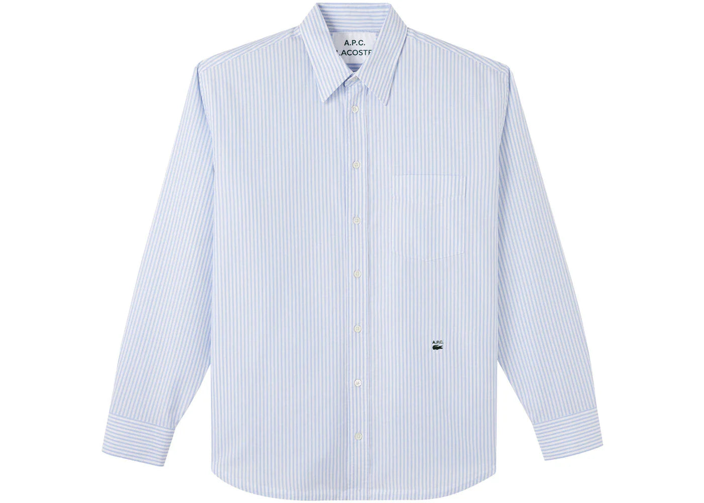 P c x – A.P.C. x Lacoste Striped Shirt Blue