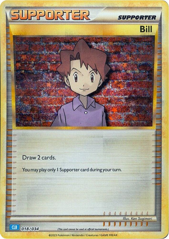 Clb tcgc-clb018 holo – Pokémon Bill - 018/034 - Promo - CLB [tcgc-CLB018] [Holo]