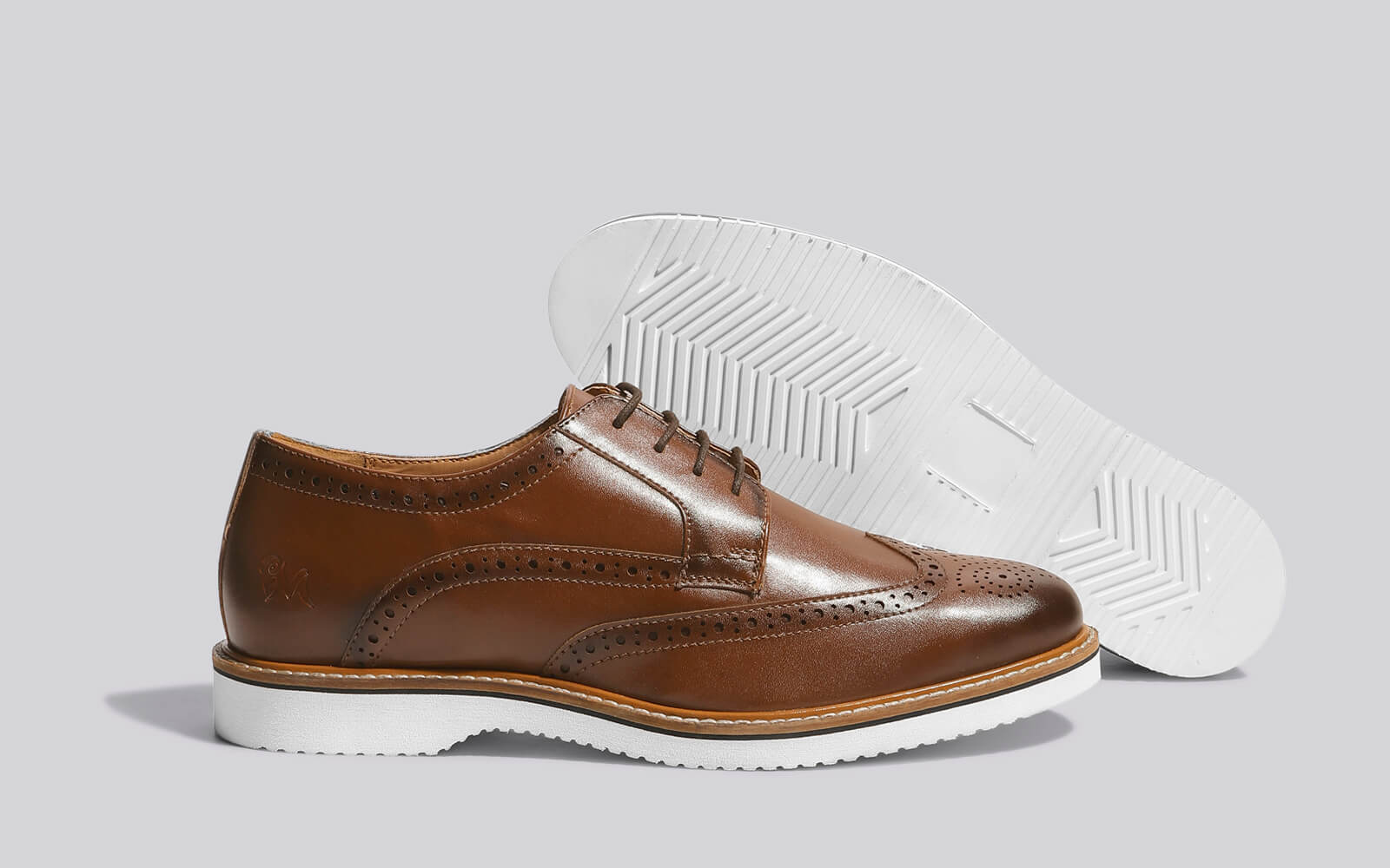 Neeman's Luxe Brogues : Tan - view 2