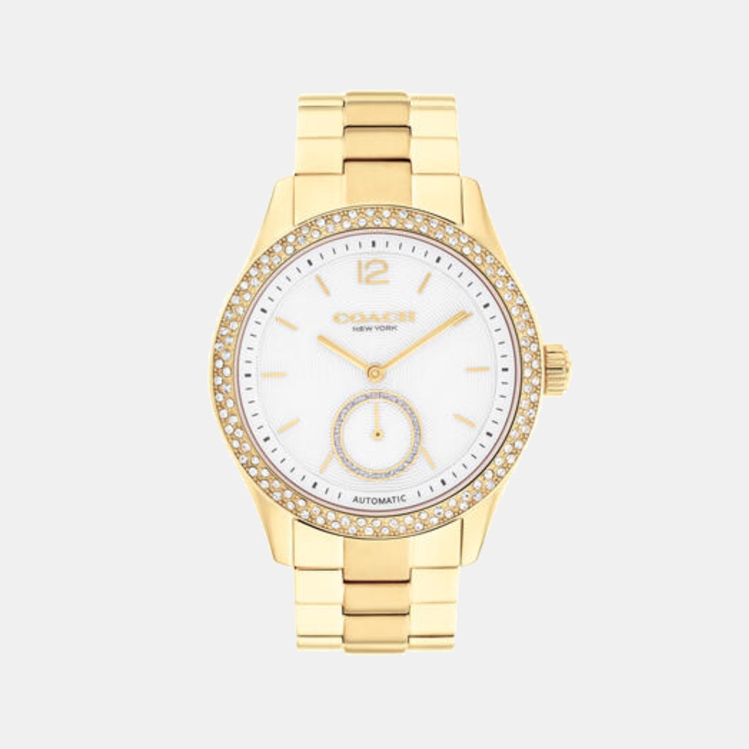 Coach Brooks Women Automatic White Dial Analog Stainless Steel Watch 14504527