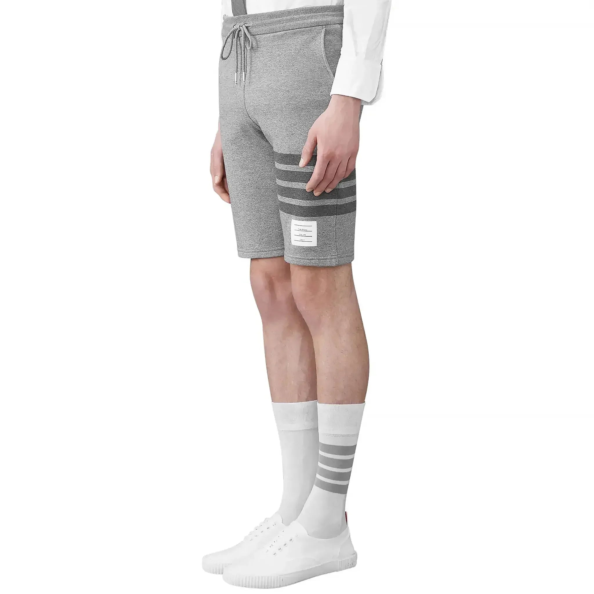 Thom Browne Classic Loopback 4-Bar Grey Sweat Shorts - view 4