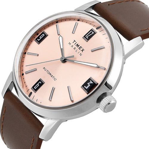 Timex Marlin Pink Round Dial Mechanical Automatic Men's Watch 42mm TWEG26701 - view 2