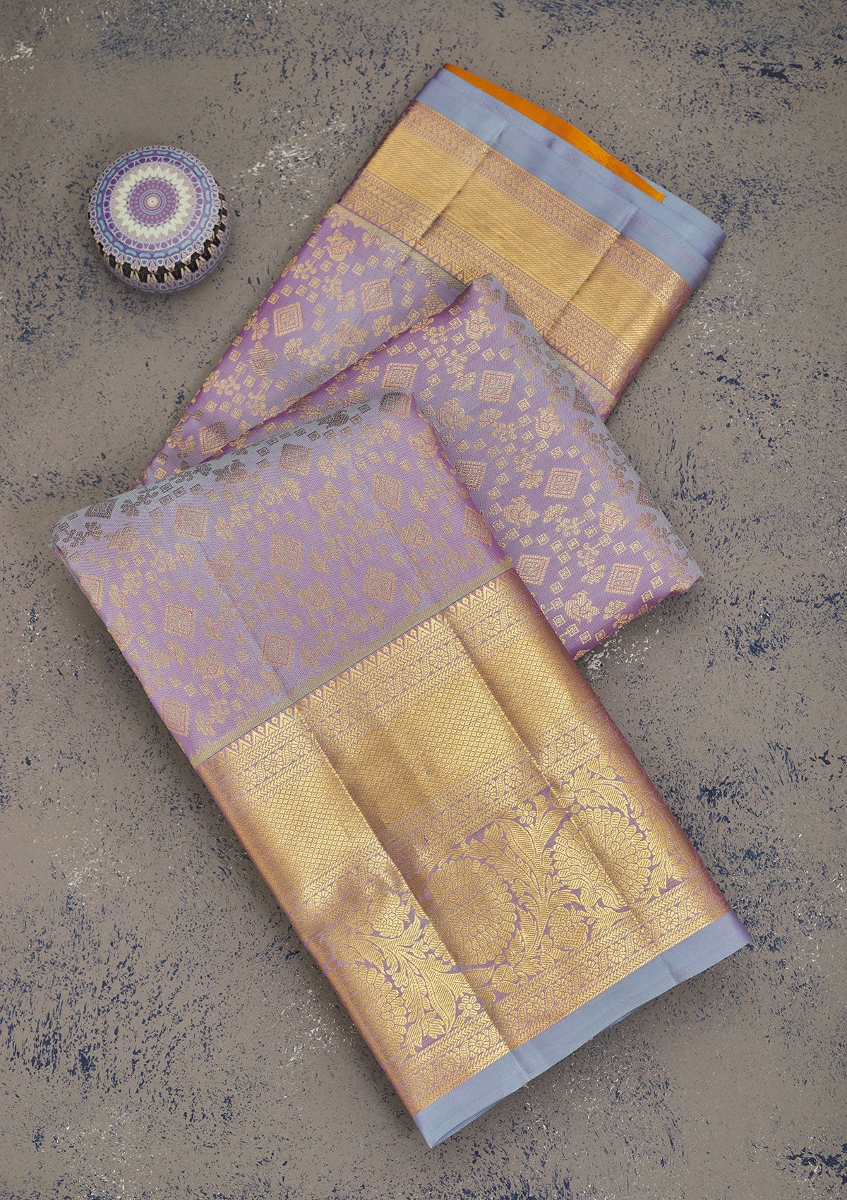 Koskii Lavender Zariwork Pure Silk Saree – Women's