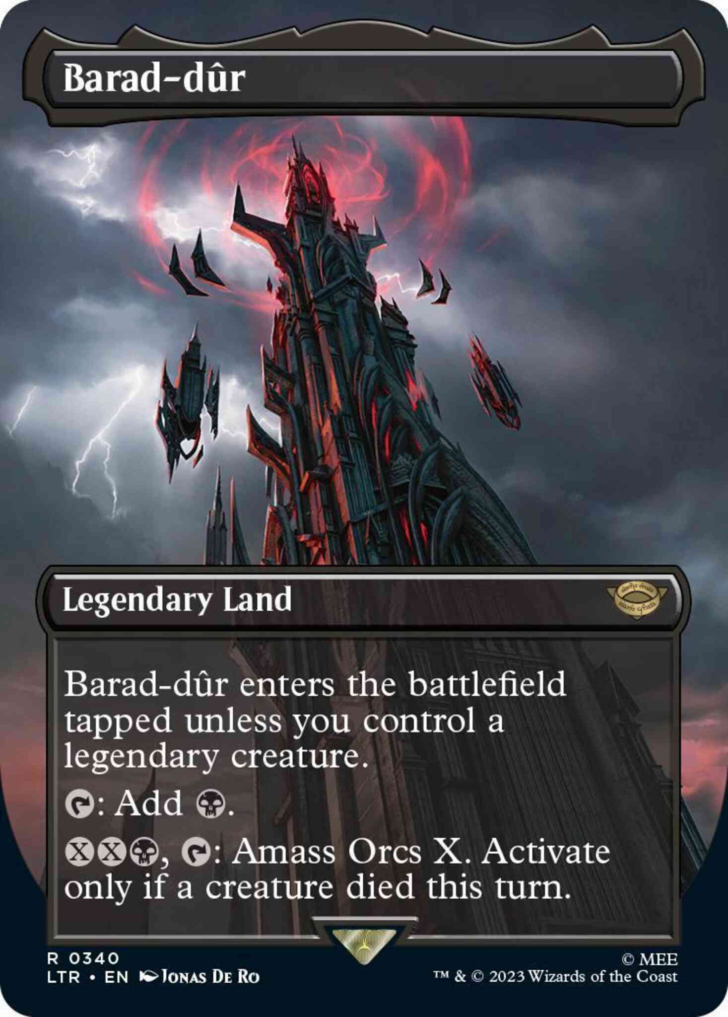 Borderless the lord – Magic Barad-dûr [340] [Borderless] [The Lord of the Rings: Tales of Middle-earth] [Non-Foil]