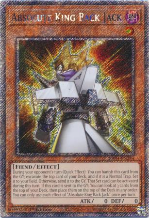 Yu-Gi-Oh! Absolute King Back Jack - RA04-EN244 - Platinum Secret Rare - 1st Edition