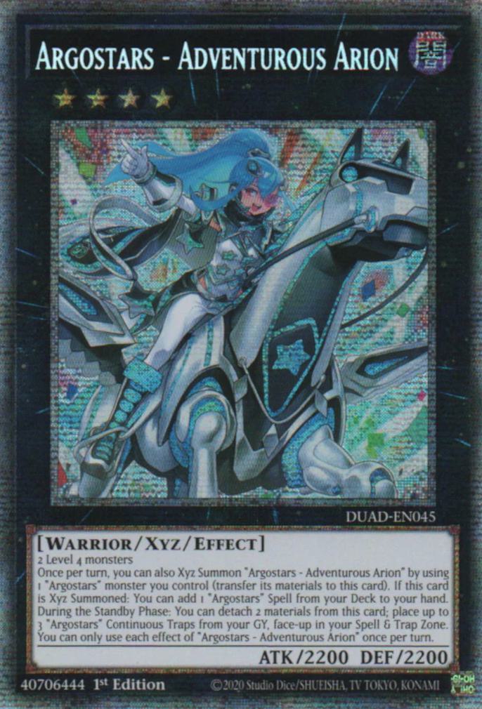 Yu-Gi-Oh! Argostars - Adventurous Arion - DUAD-EN045 - Starlight Rare - 1st Edition