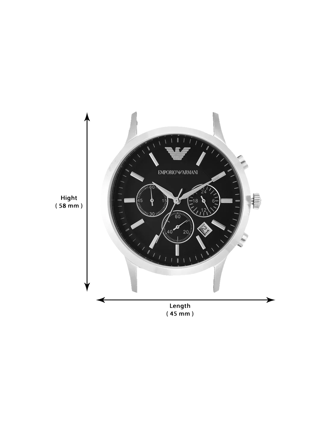 Emporio Armani Renato Black Dial Men 43mm - view 2