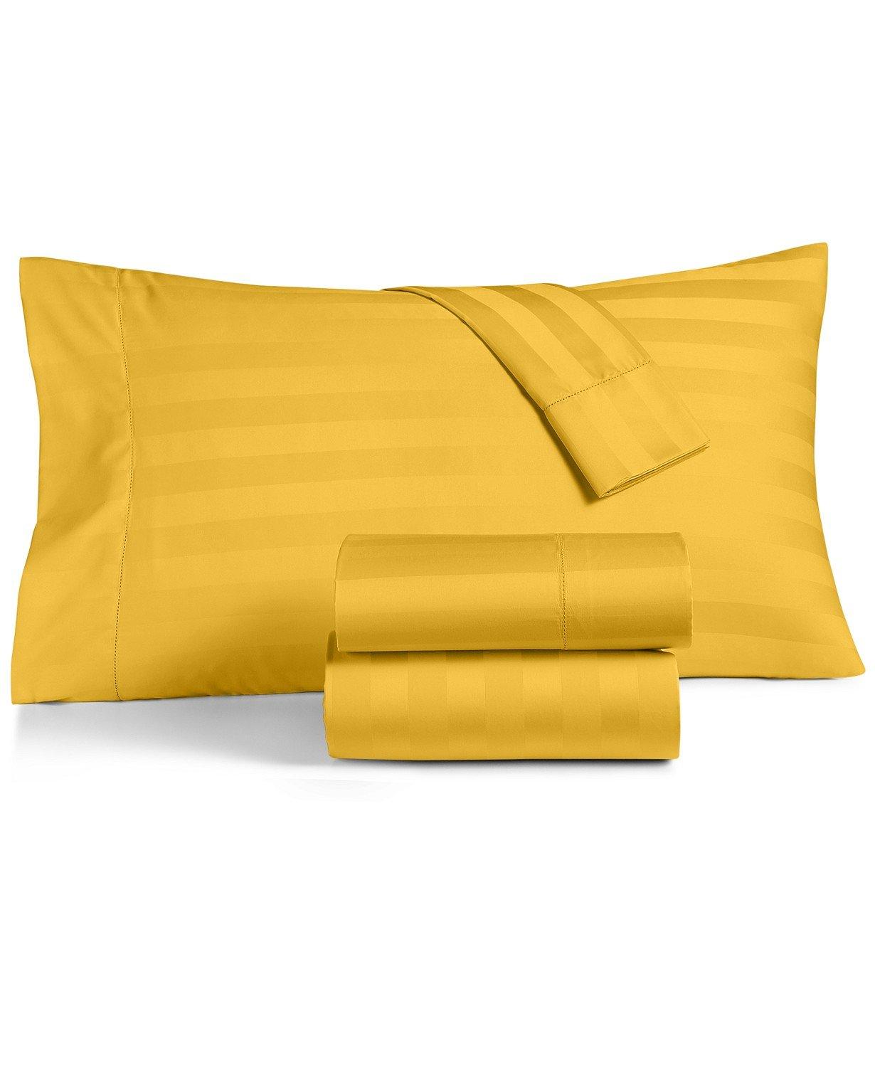 Urban Space -Home Furnishing Store Fitted King Size Cotton Bedsheet - Mustard Color - view 3