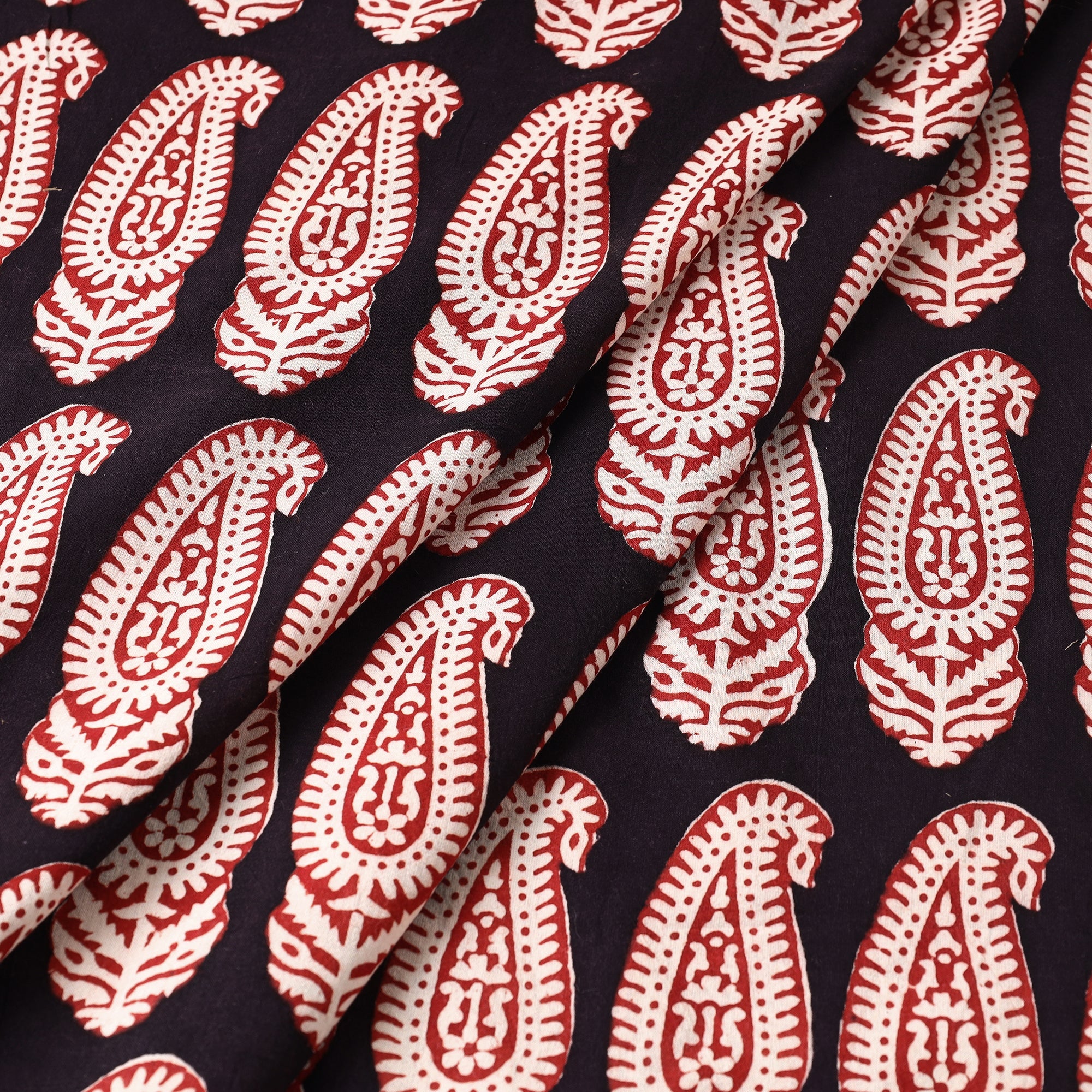 BAGH PRINTS BY UMAR FARUK KHATRI Black - Natural Dyed Cotton Bagh Print Fabric - view 2
