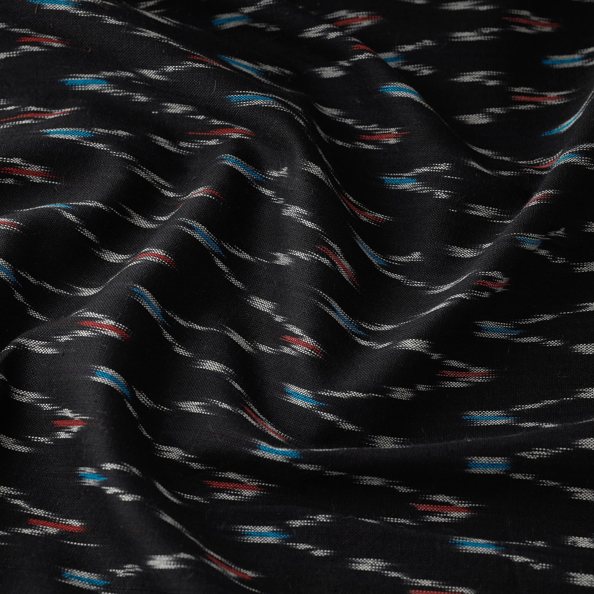 SOUTH KARGHA Black - Cotton Pochampally Ikat Fabric - view 2