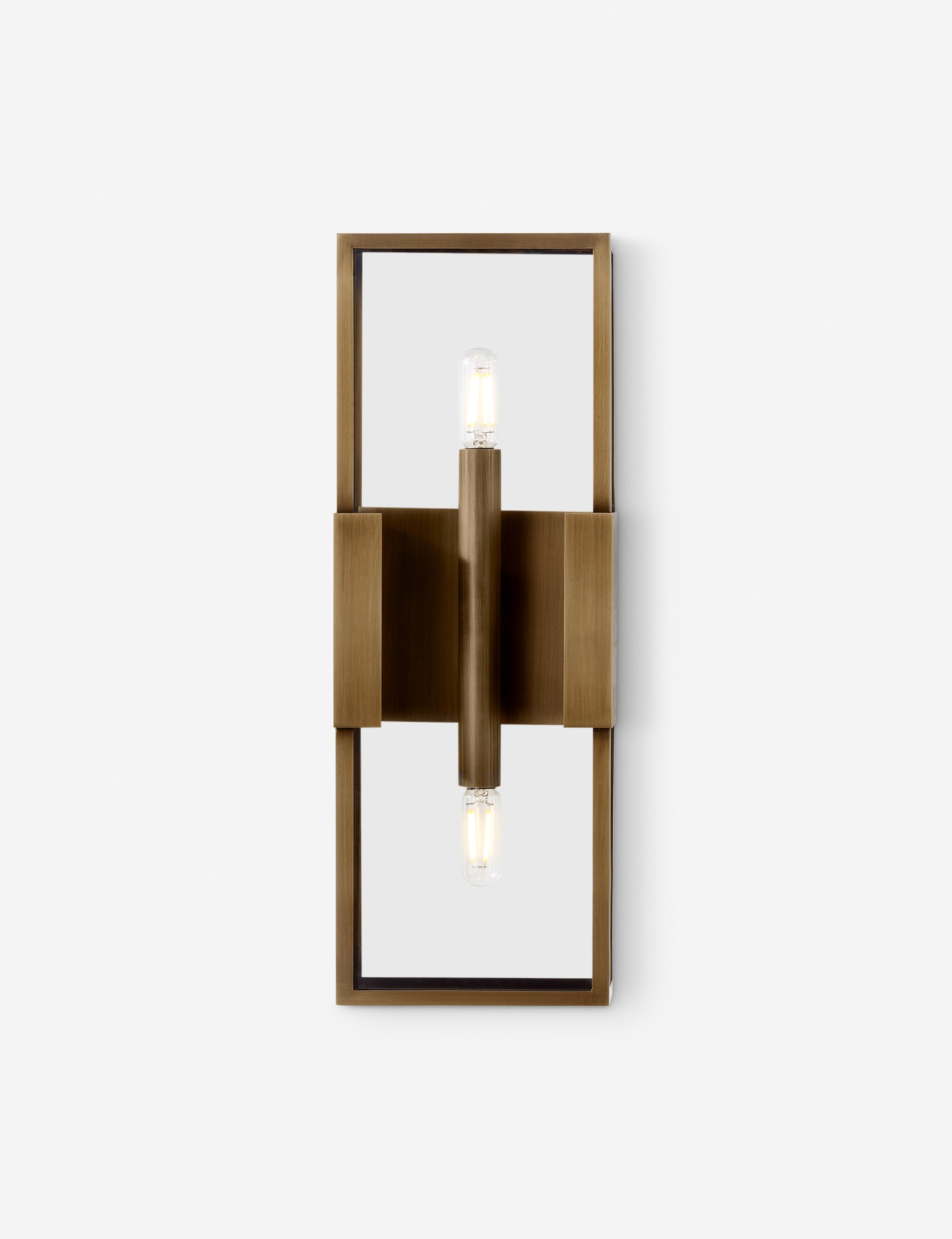Lulu and Georgia Ambre Outdoor Sconce – Antique Brass - view 2