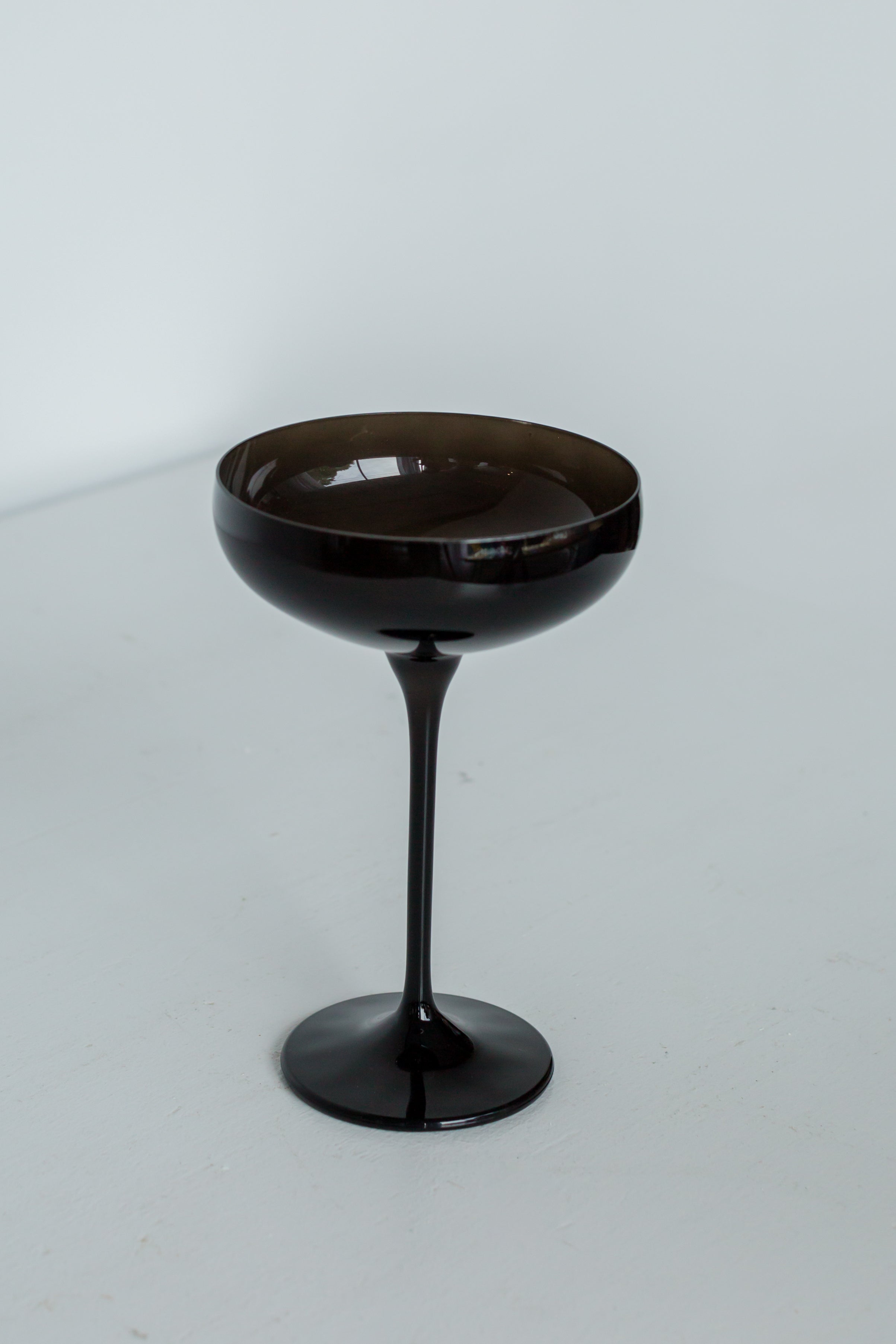 Estelle Colored Glass Estelle Colored Champagne Coupe Stemware - Set of 6 {Black Onyx} - view 3