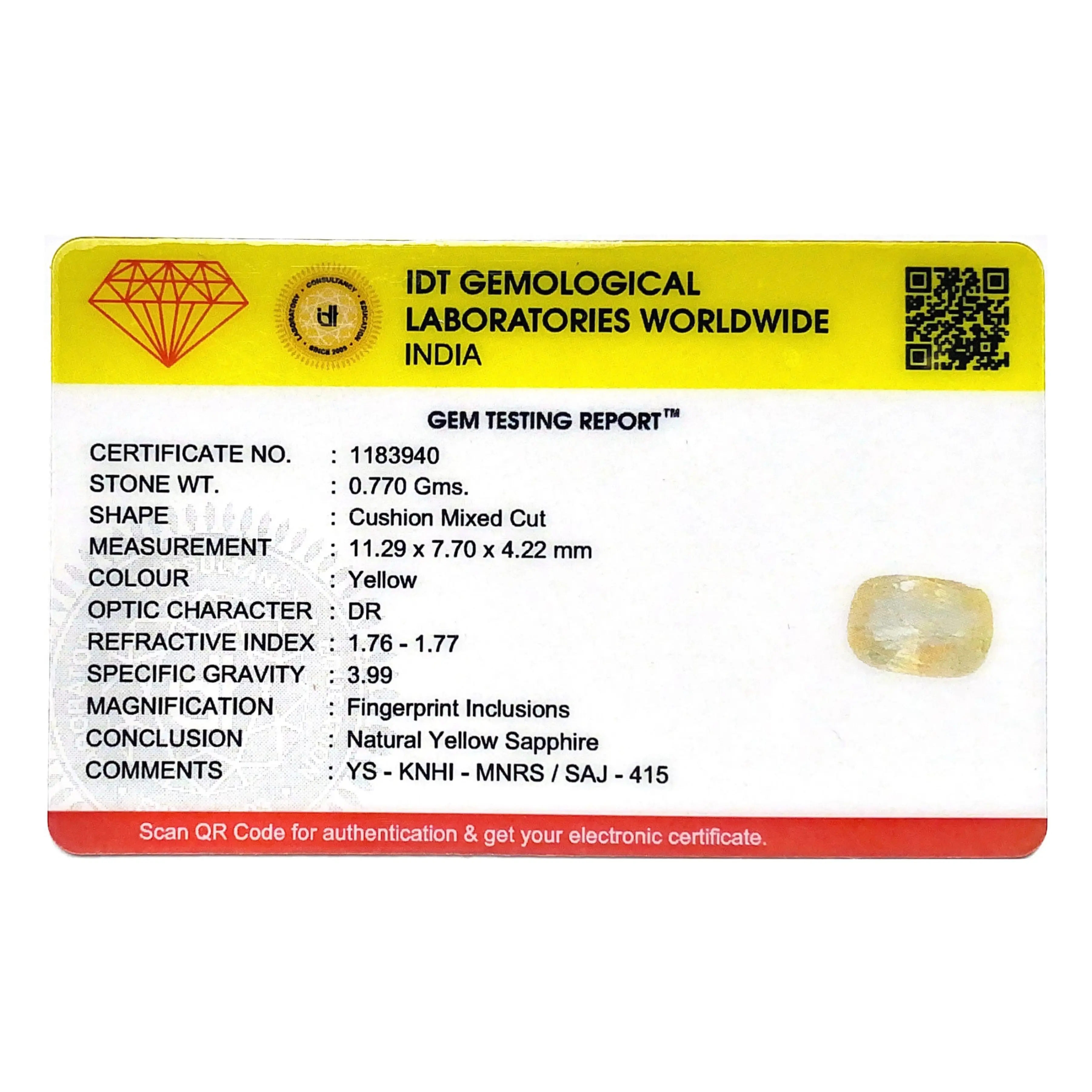 Pramogh Yellow Sapphire - 3.85 Carat - view 4