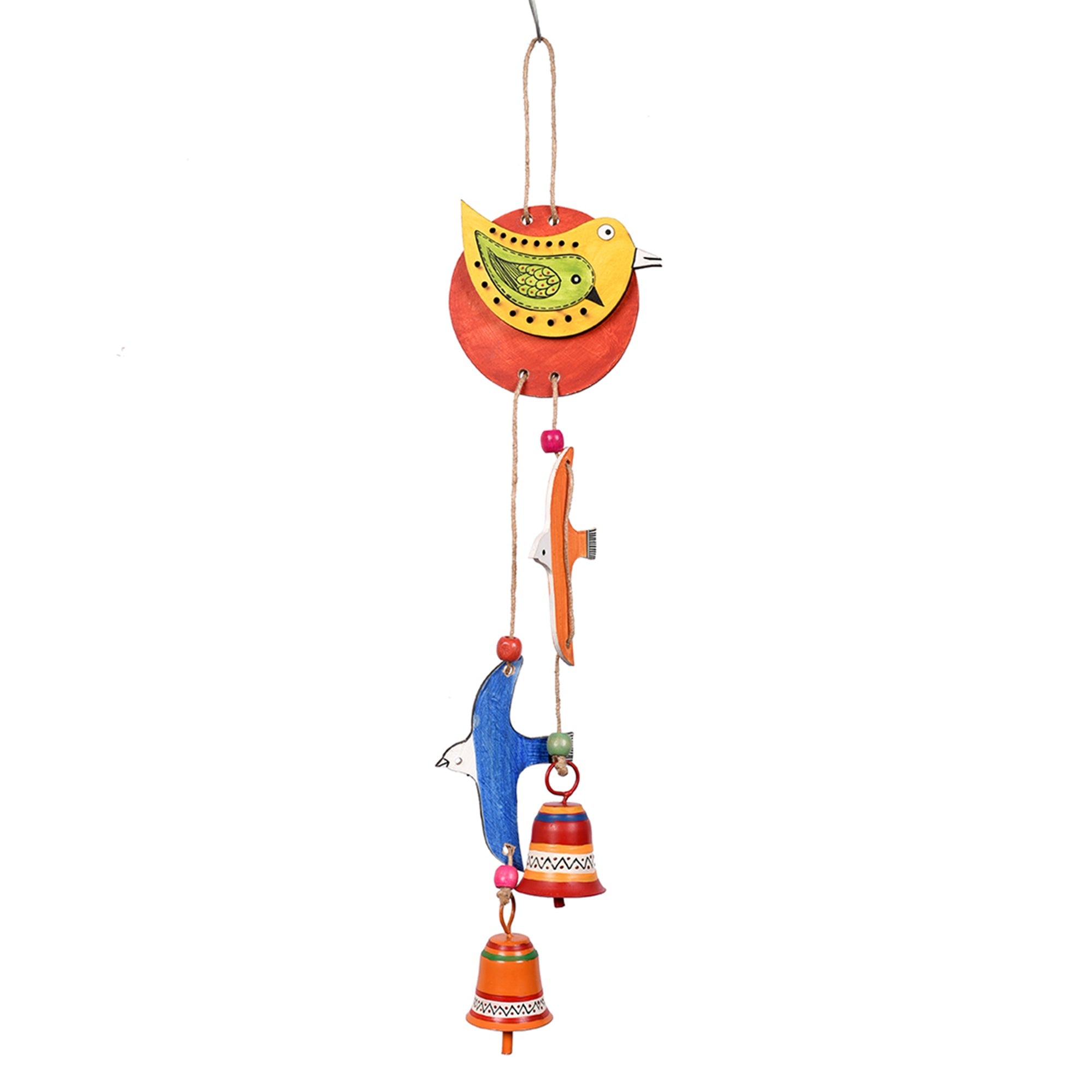 ART CREATIONS BY SUMAN SONTHALIA 2 Flying Birds Windchime with Two Metal Bells - view 2