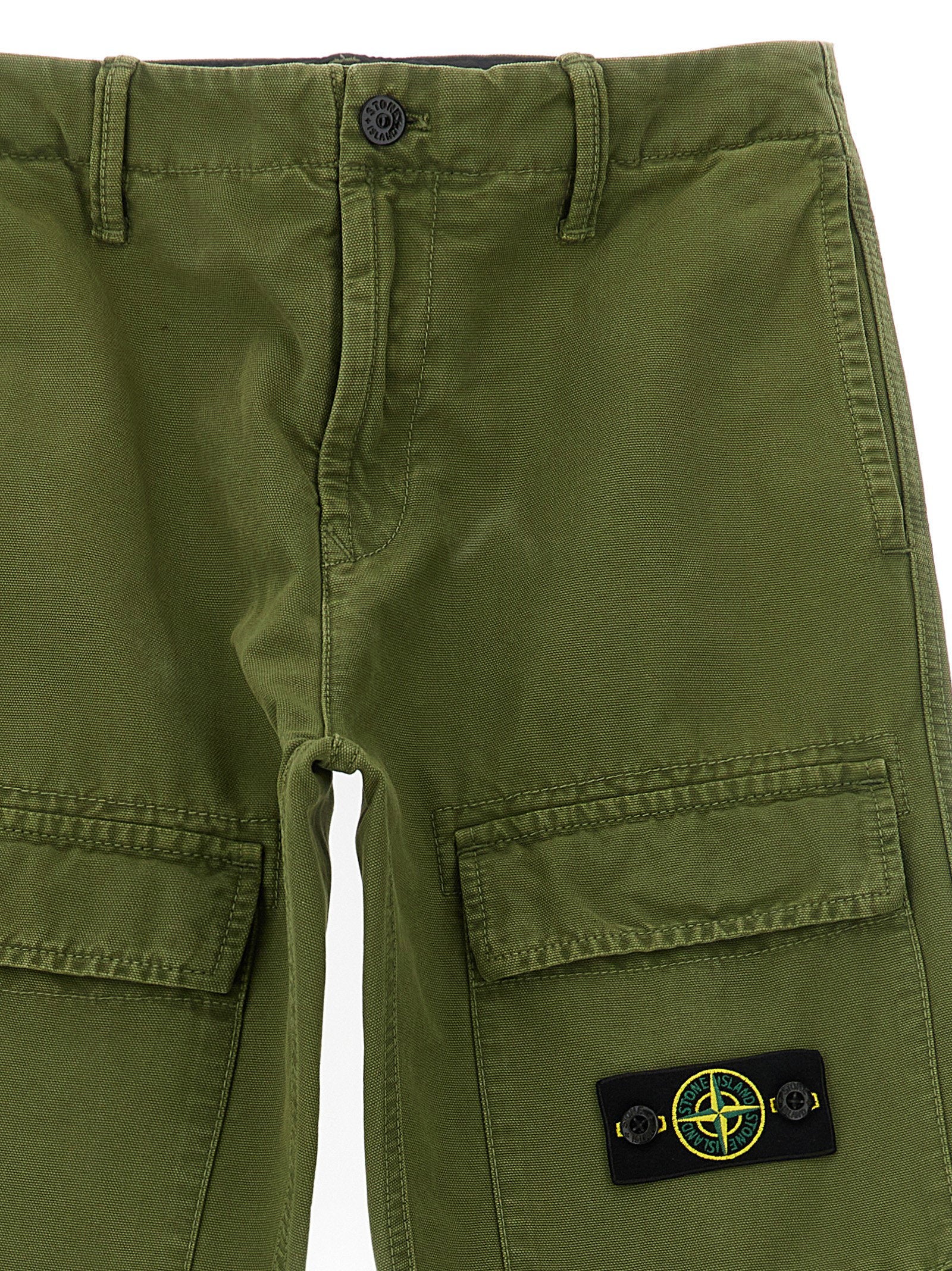 Stone Island Junior Canvas Cargo Pants – 100% cotton - view 3