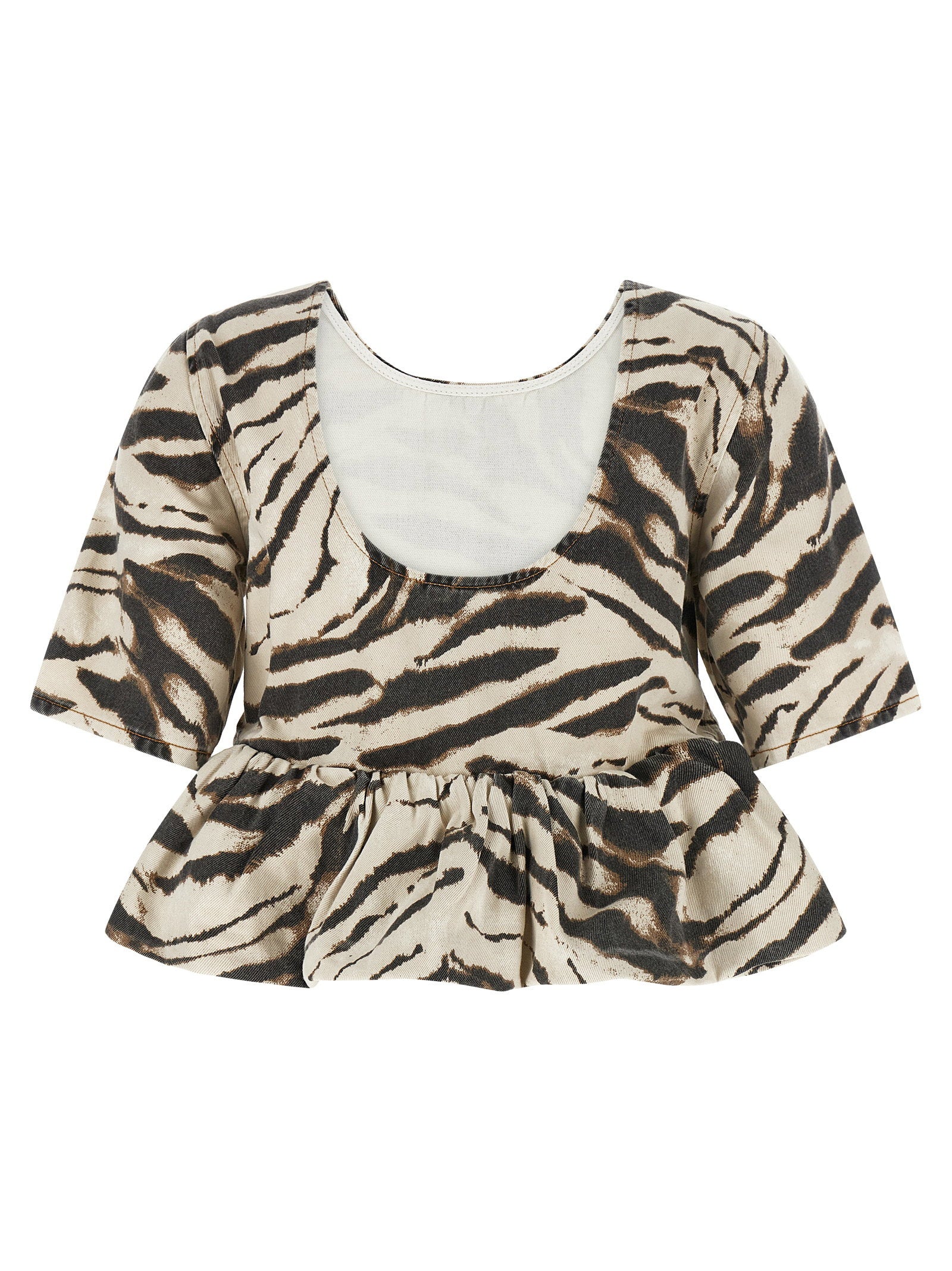 Ganni Zebra Denim Top – 100% organic cotton - view 2
