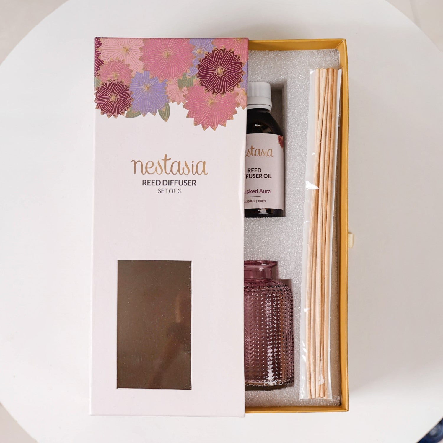 Nestasia Set Of 3 Musked Aura Fragrance Bottle And Reed Diffuser - view 2
